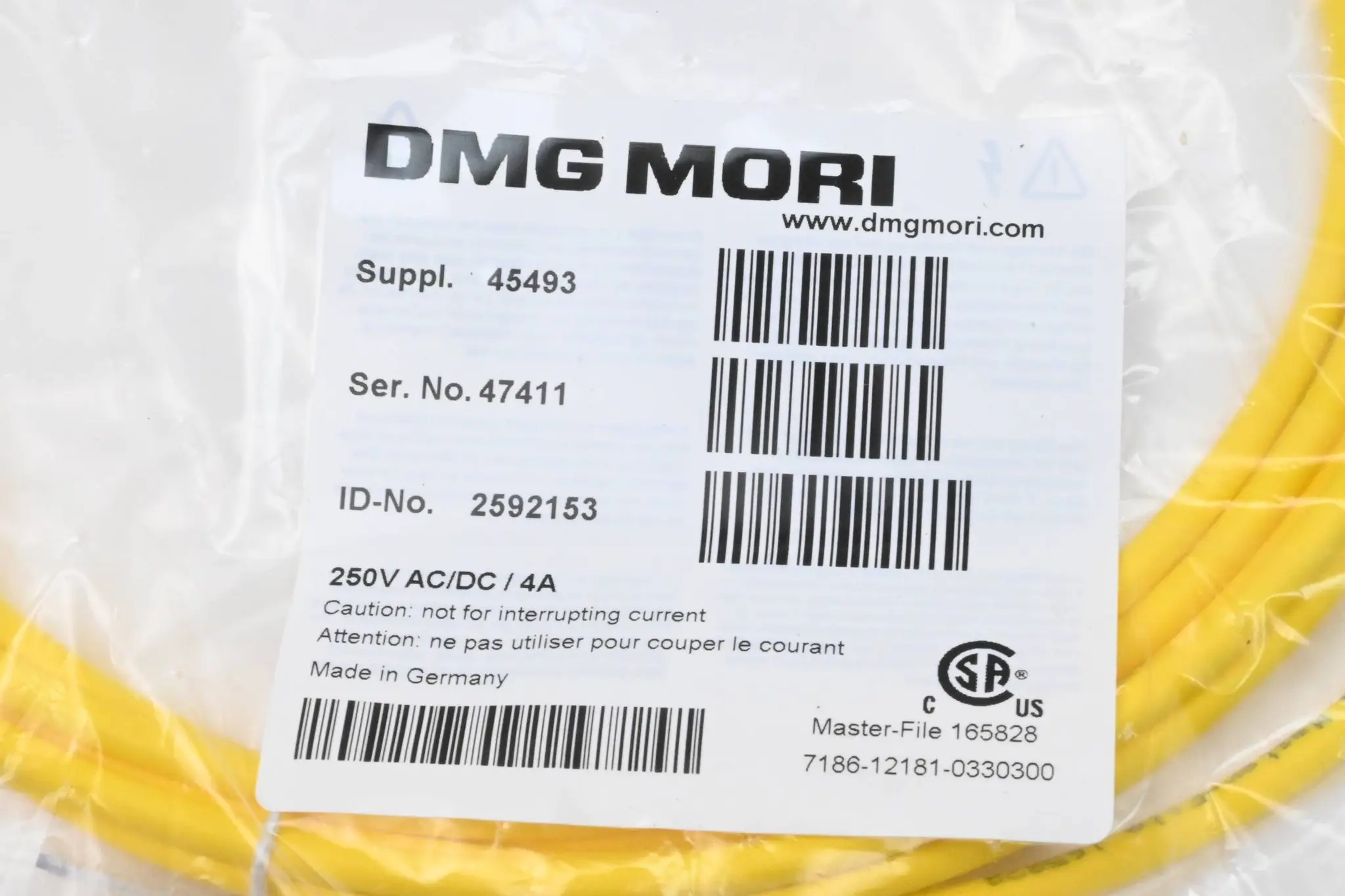 Produktfoto 1 von DMG Mori Kabel 45493 ( 2592153 ) 7186-12181-0330300