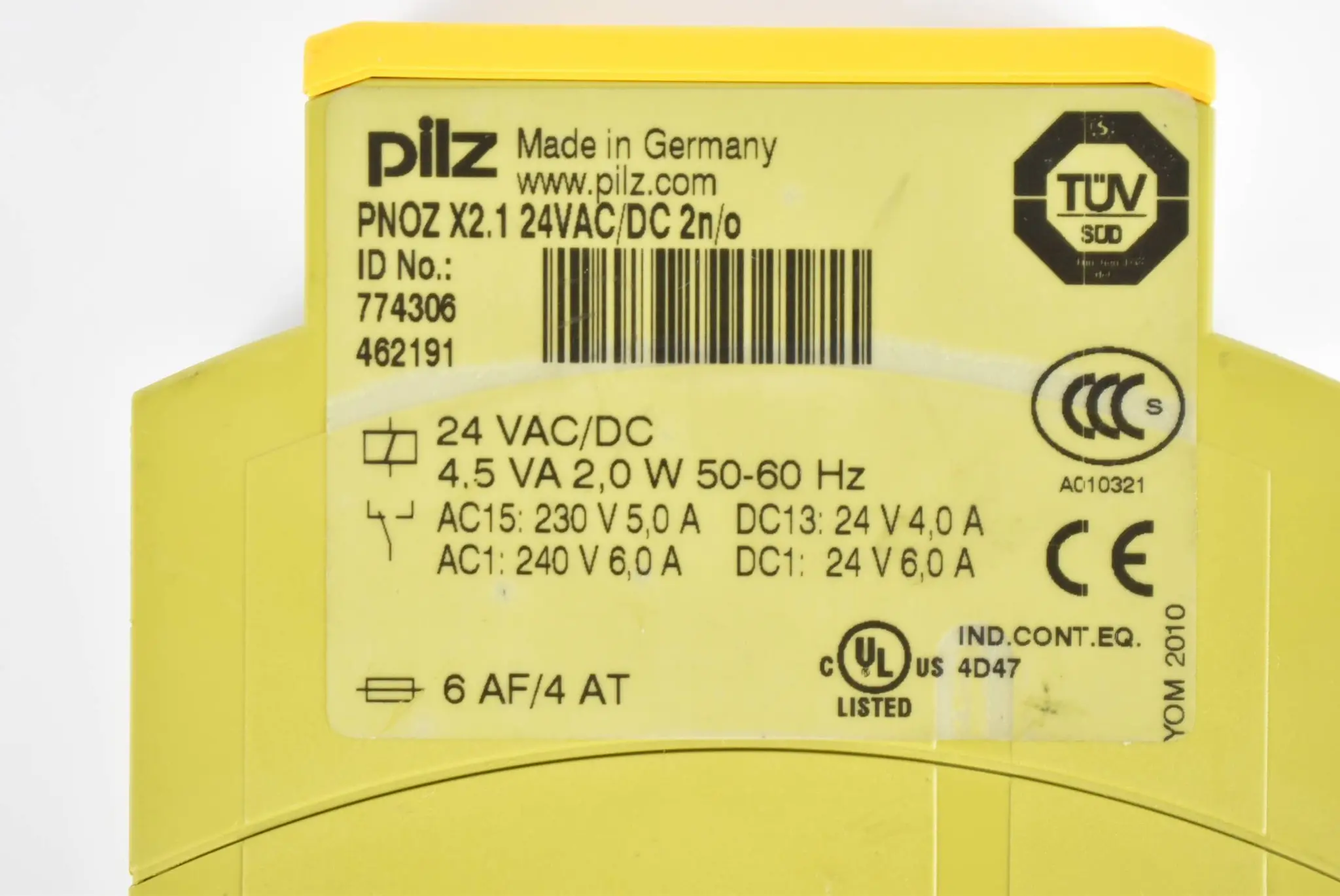 Produktfoto 1 von Pilz Sicherheitsrelais PNOZ X2.1 24VAC/DC 2n/o ( 774306 )
