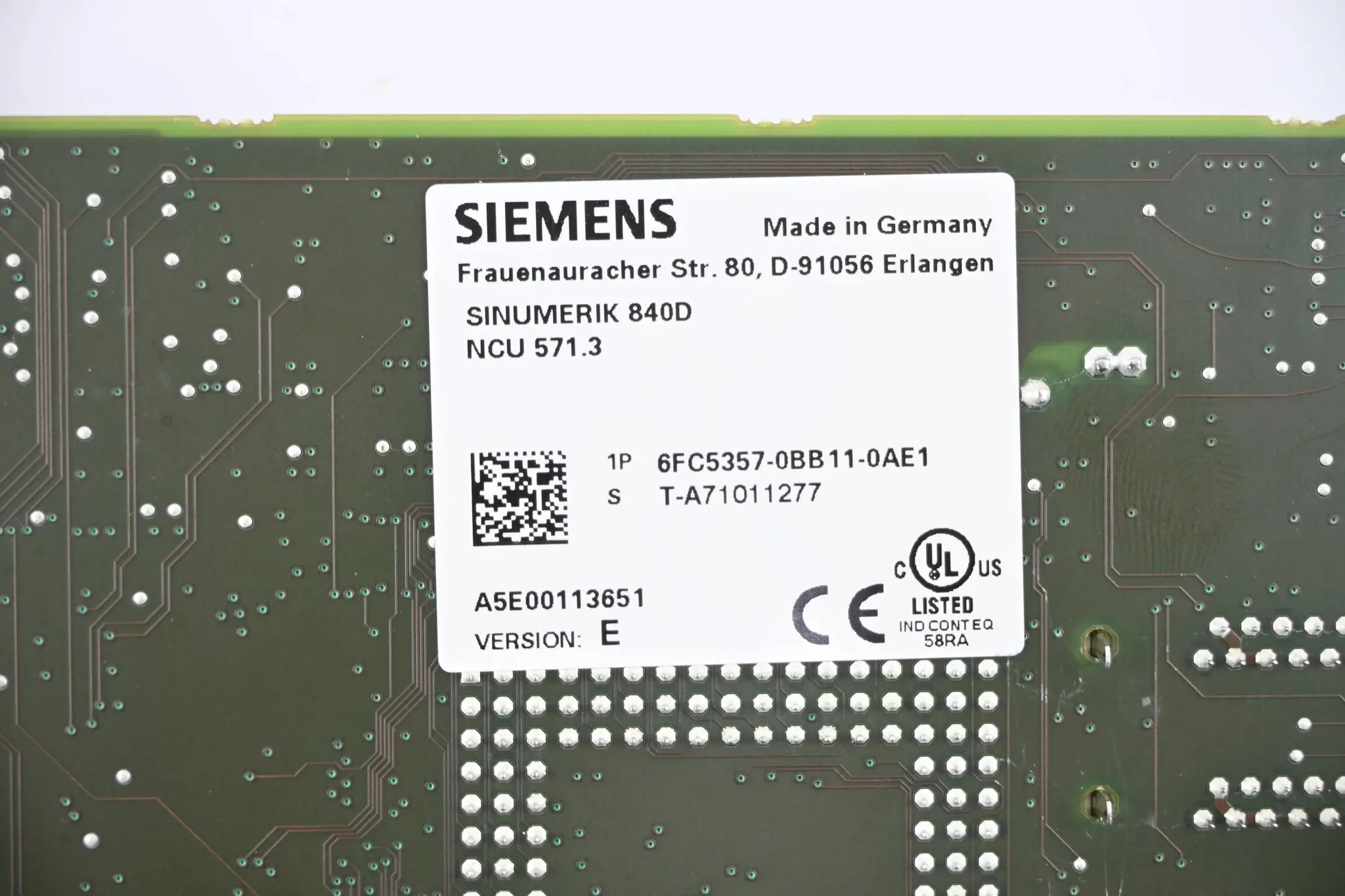 Produktfoto 1 von Siemens Sinumerik NCU571.3 6FC5357-0BB11-0AE1 ( 6FC5 357-0BB11-0AE1 ) Ver. E