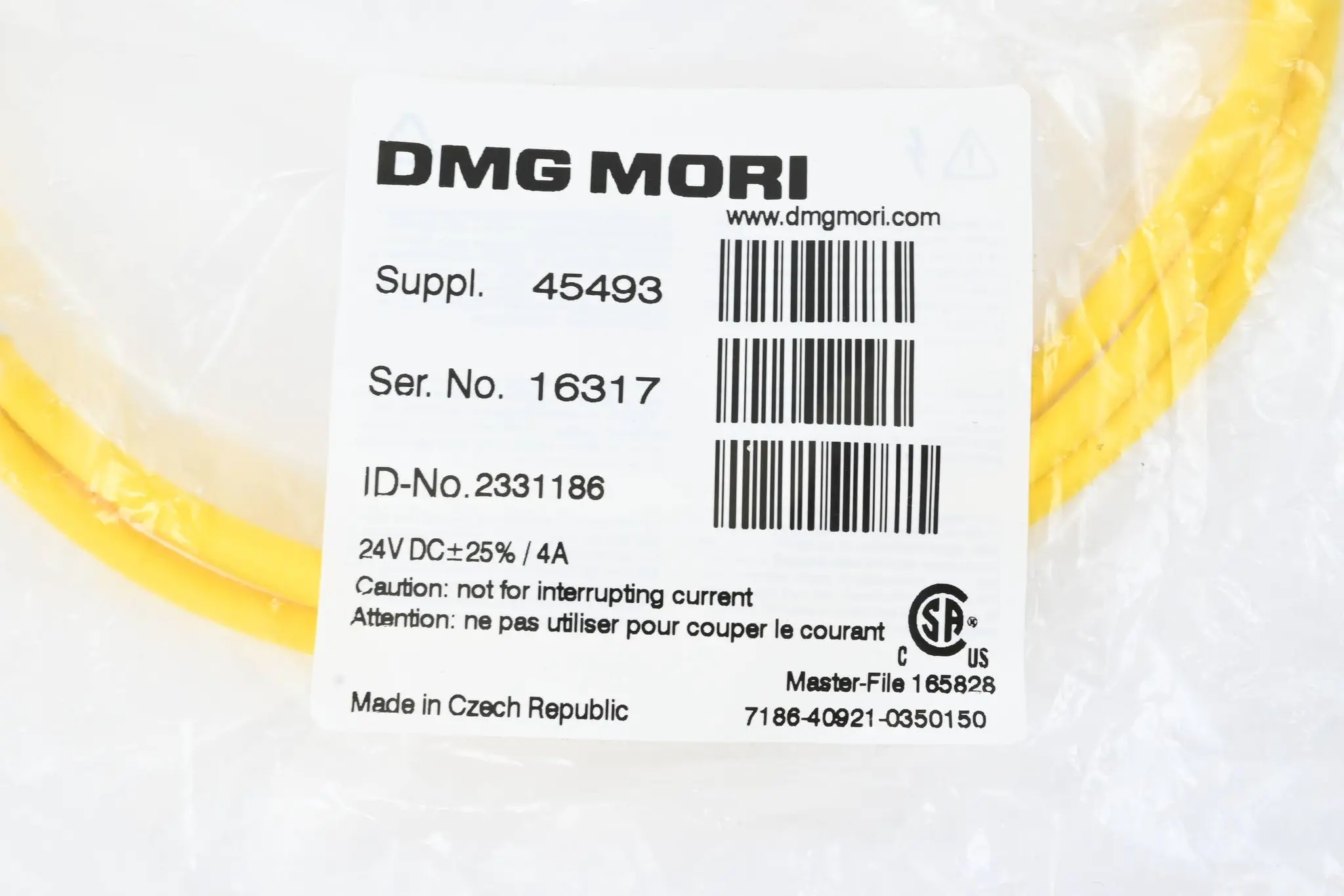 Produktfoto 1 von DMG Mori kabel 45493 ( 2331186 ) 7186-40921-0350150