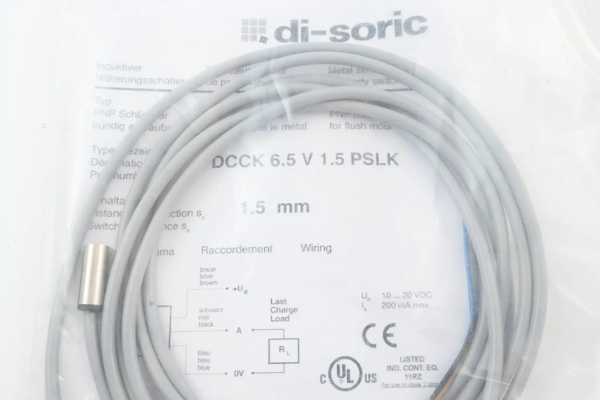 Produktfoto 1 von di-soric induktive Näherungssensor DCCK 6.5 V 1.5 PSLK ( 207817 )