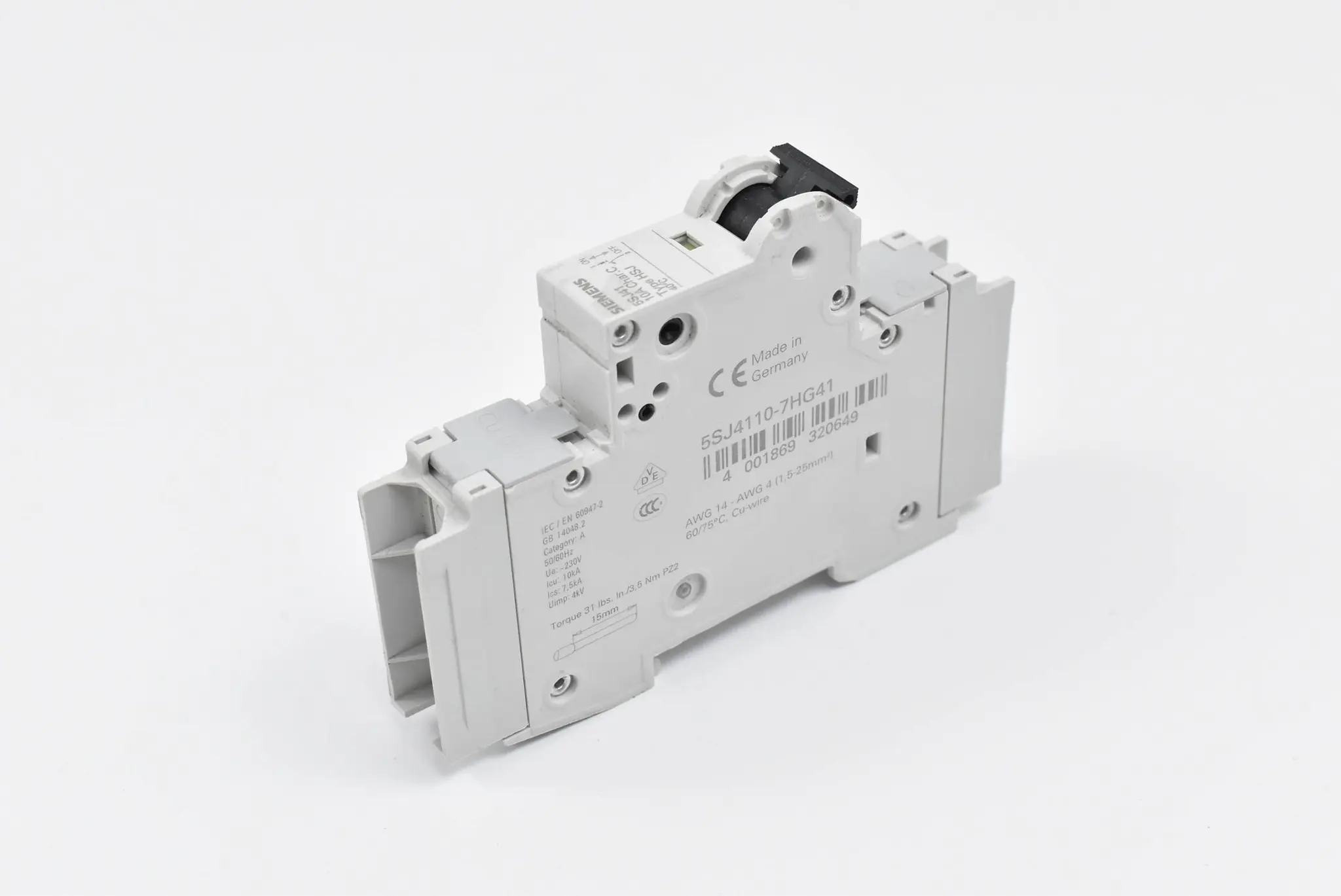 Produktfoto 1 von Siemens Leistungsschalter 5SJ4110-7HG41 ( 5SJ4 110-7HG41 ) 1-polig / 240V