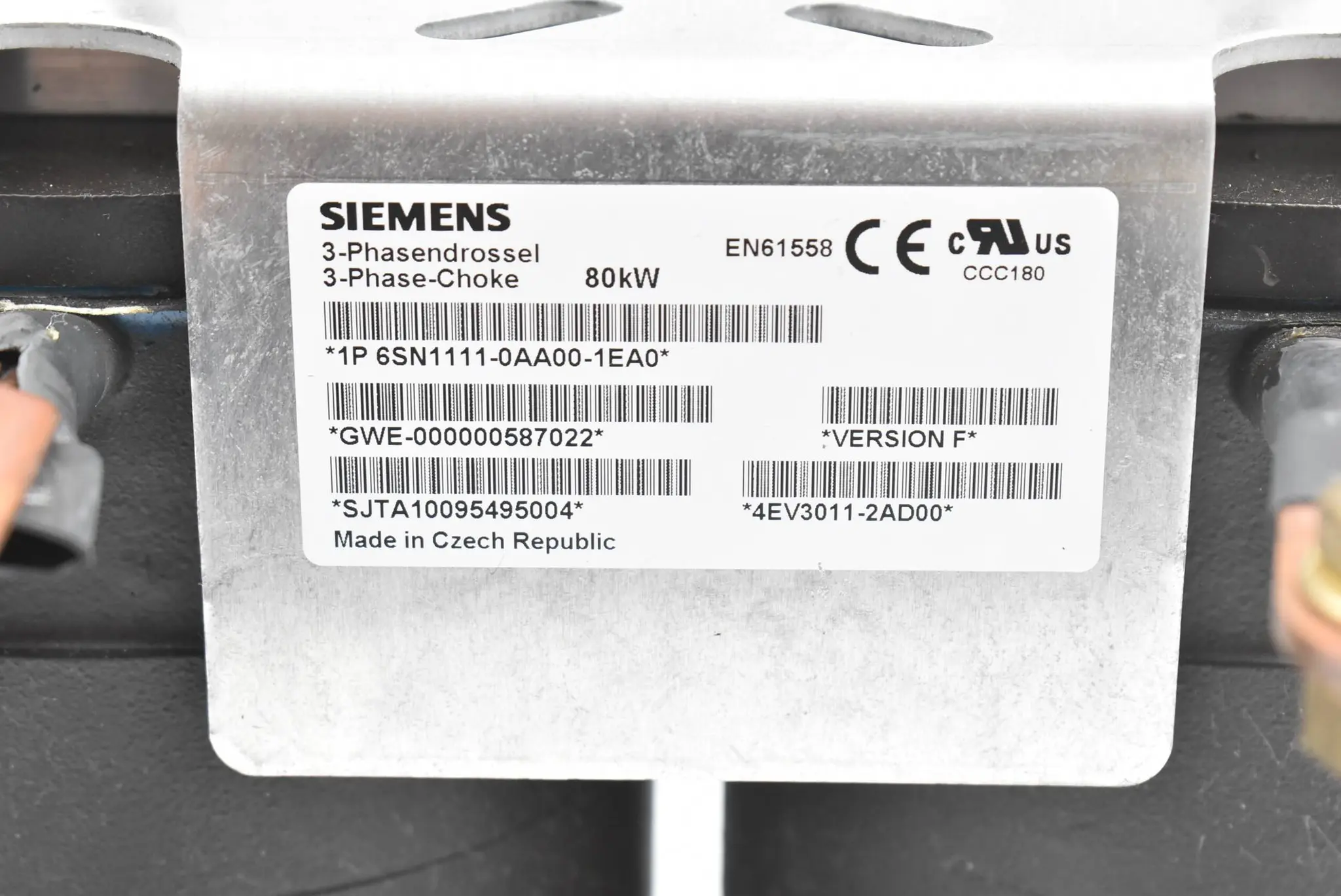 Produktfoto 1 von Siemens Simodrive Komutierungsdrossel 6SN1111-0AA00-1EA0 ( 6SN1 111-0AA00-1EA0 )