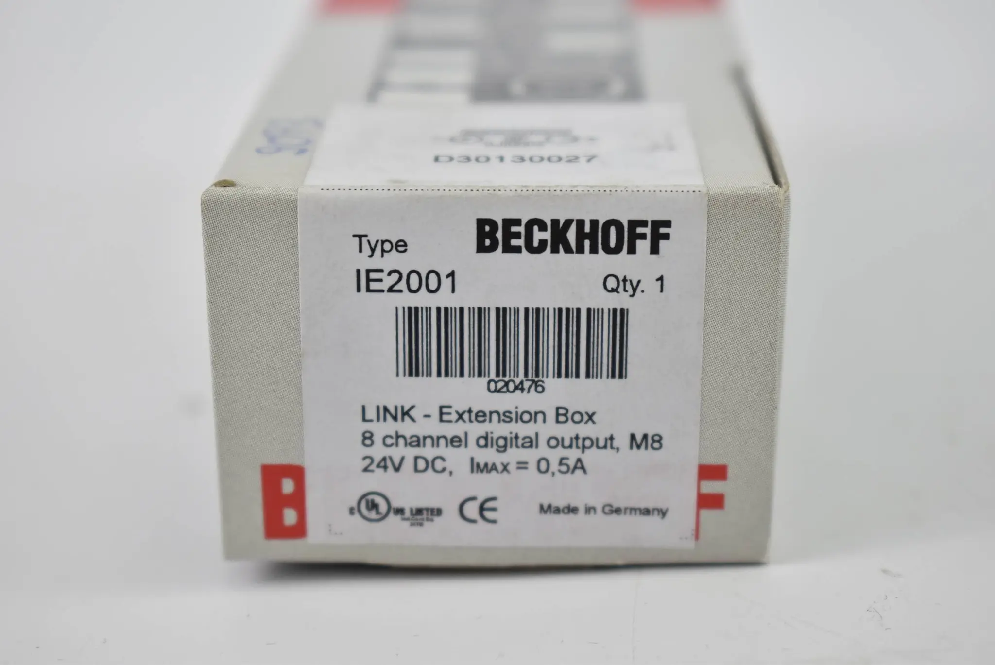 Produktfoto 1 von Beckhoff Erweiterungs-Box 8-Kanal-Digital-Ausgang 24VDC 0,5A IE2001 ( IE 2001 )