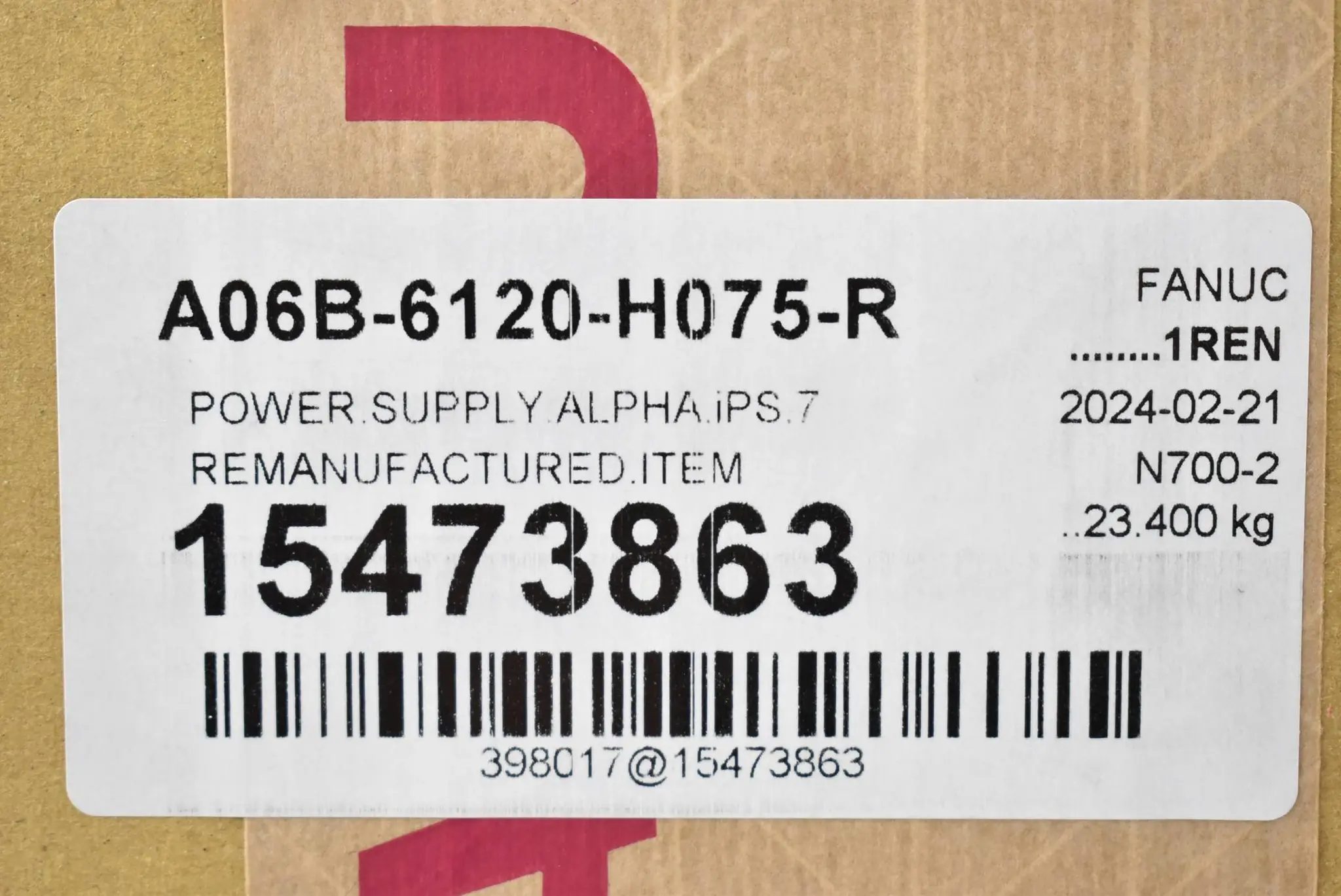 Produktfoto 1 von Fanuc Power Supply Alpha iPS7 A06B-6120-H075-R