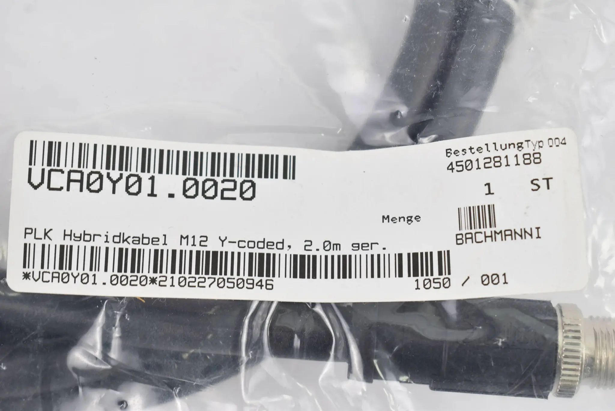 Produktfoto 1 von B&R automation Powerlink Hybridkabel M12 2m VCA0Y01.0020