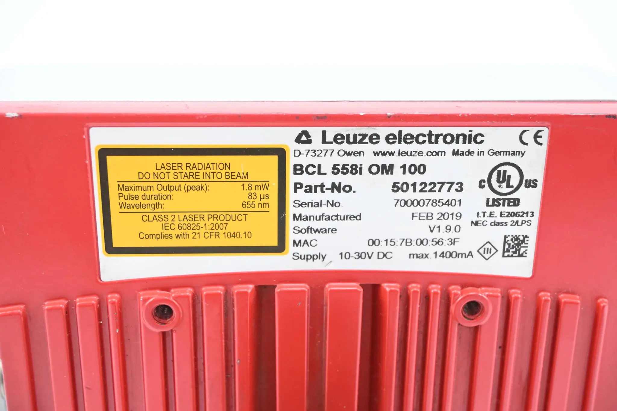 Produktfoto 1 von Leuze Electronic Barcodescanner BCL 558i OM 100 ( 50122773 )