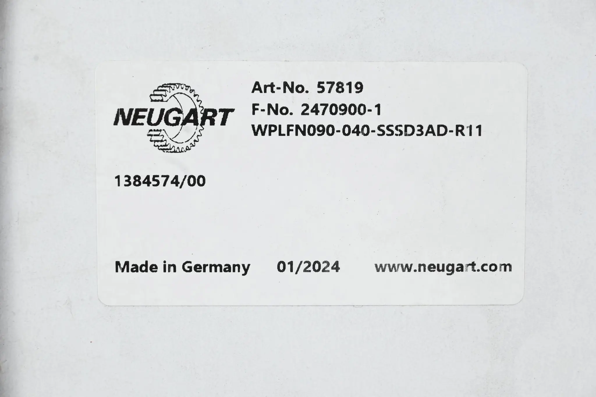Produktfoto 1 von Neugart Präzisions-Winkelgetriebe WPLFN090-040-SSSD3AD-R11 ( 57819 )