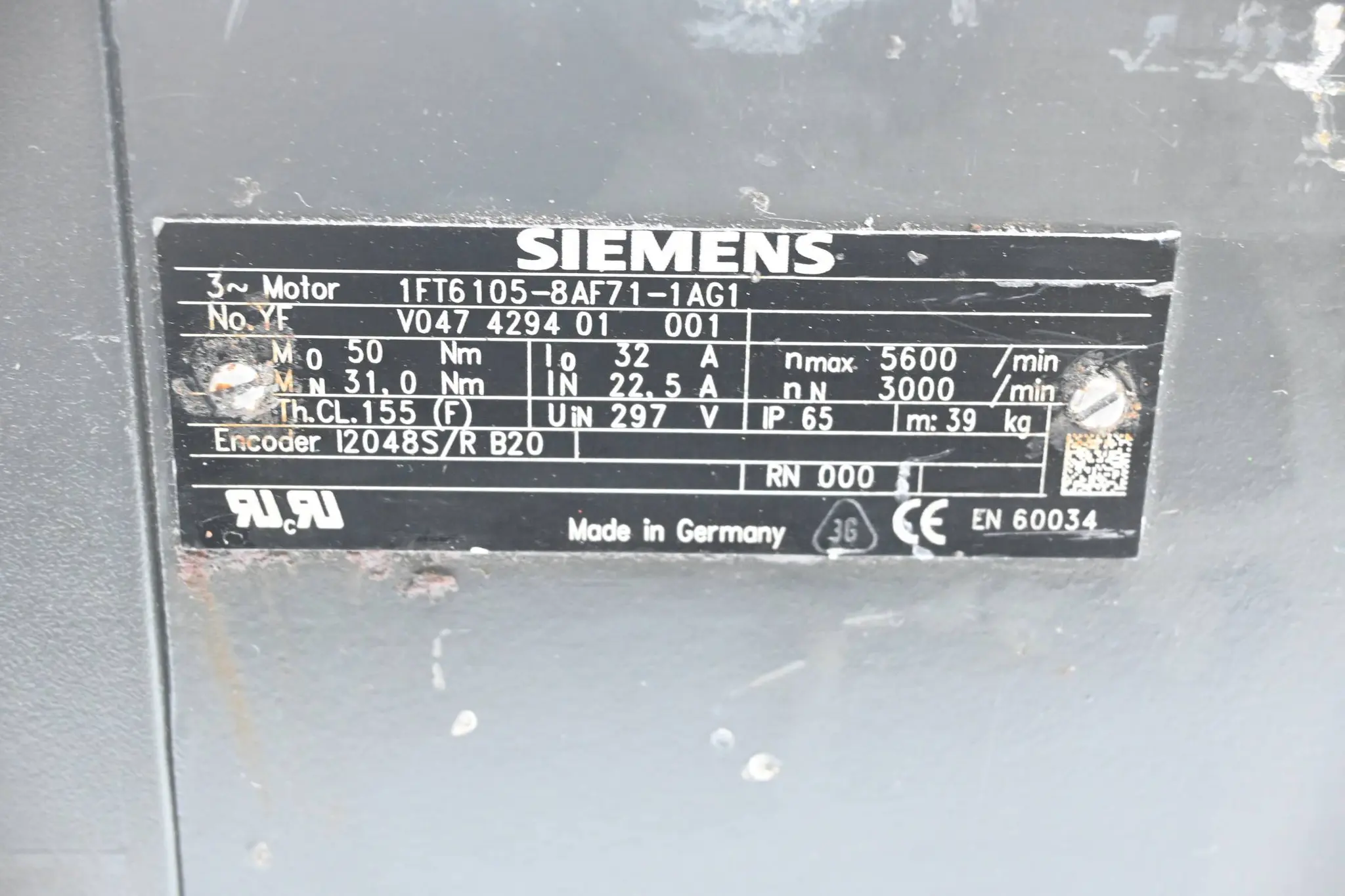 Produktfoto 1 von Siemens Simotics S Synchronservomotor 1FT6105-8AF71-1AG1 ( 1FT6 105-8AF71-1AG1 )