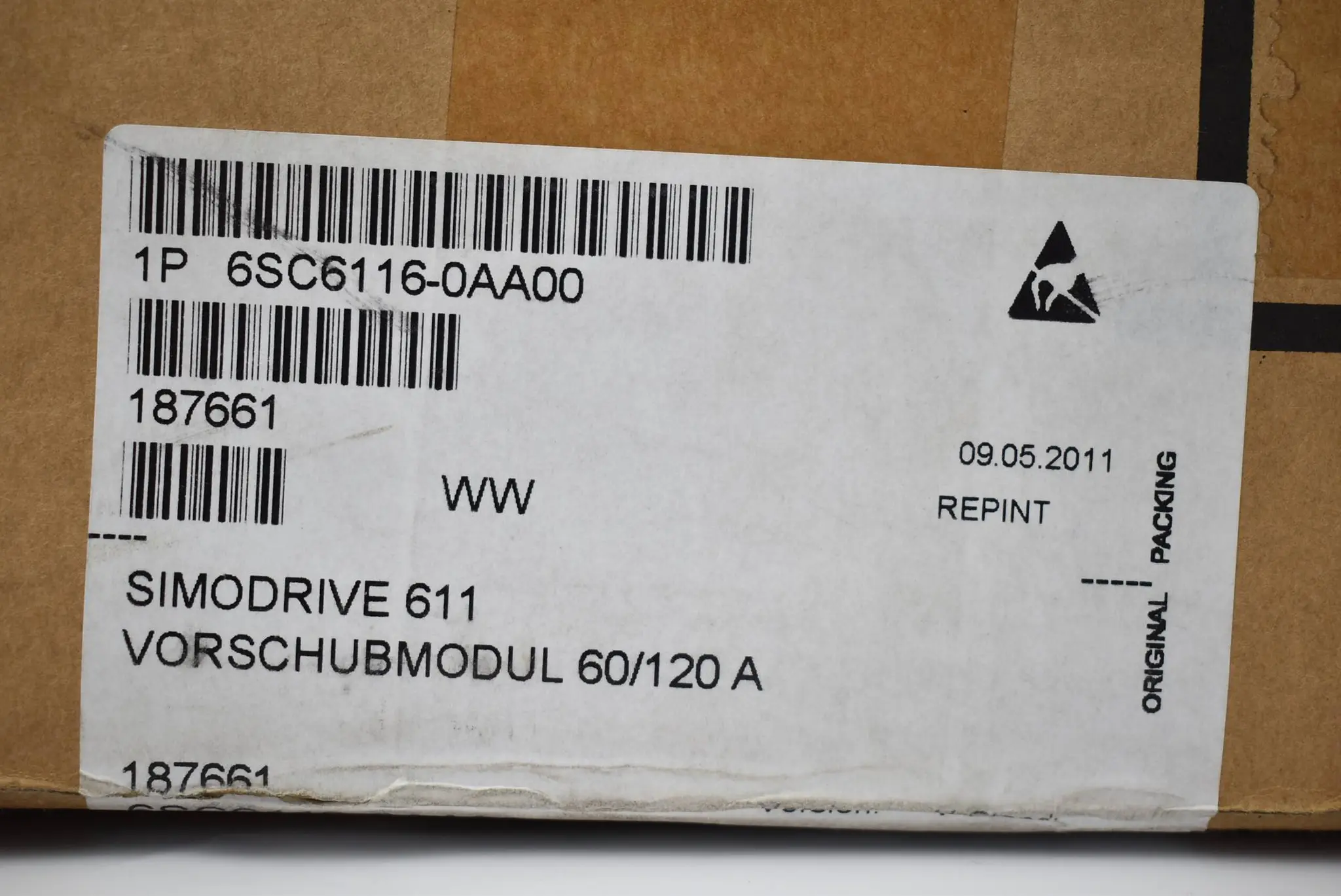 Produktfoto 1 von Siemens simodrive 611 Vorschubmodul 6SC6 116-0AA00 ( 6SC6116-0AA00 ) E.1