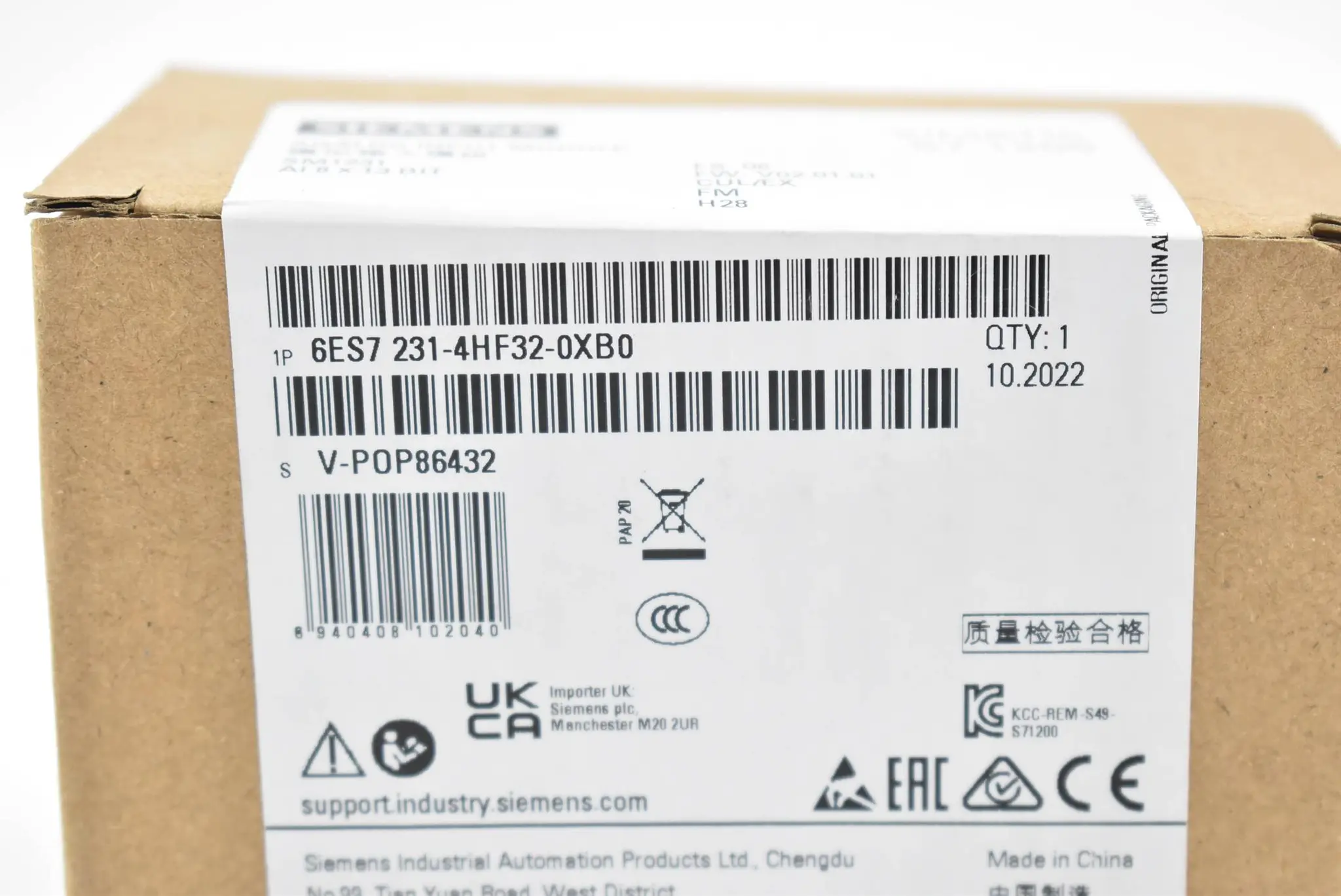 Produktfoto 1 von Siemens Analogeingabe 6ES7231-4HF32-0XB0 ( 6ES7 231-4HF32-0XB0 )