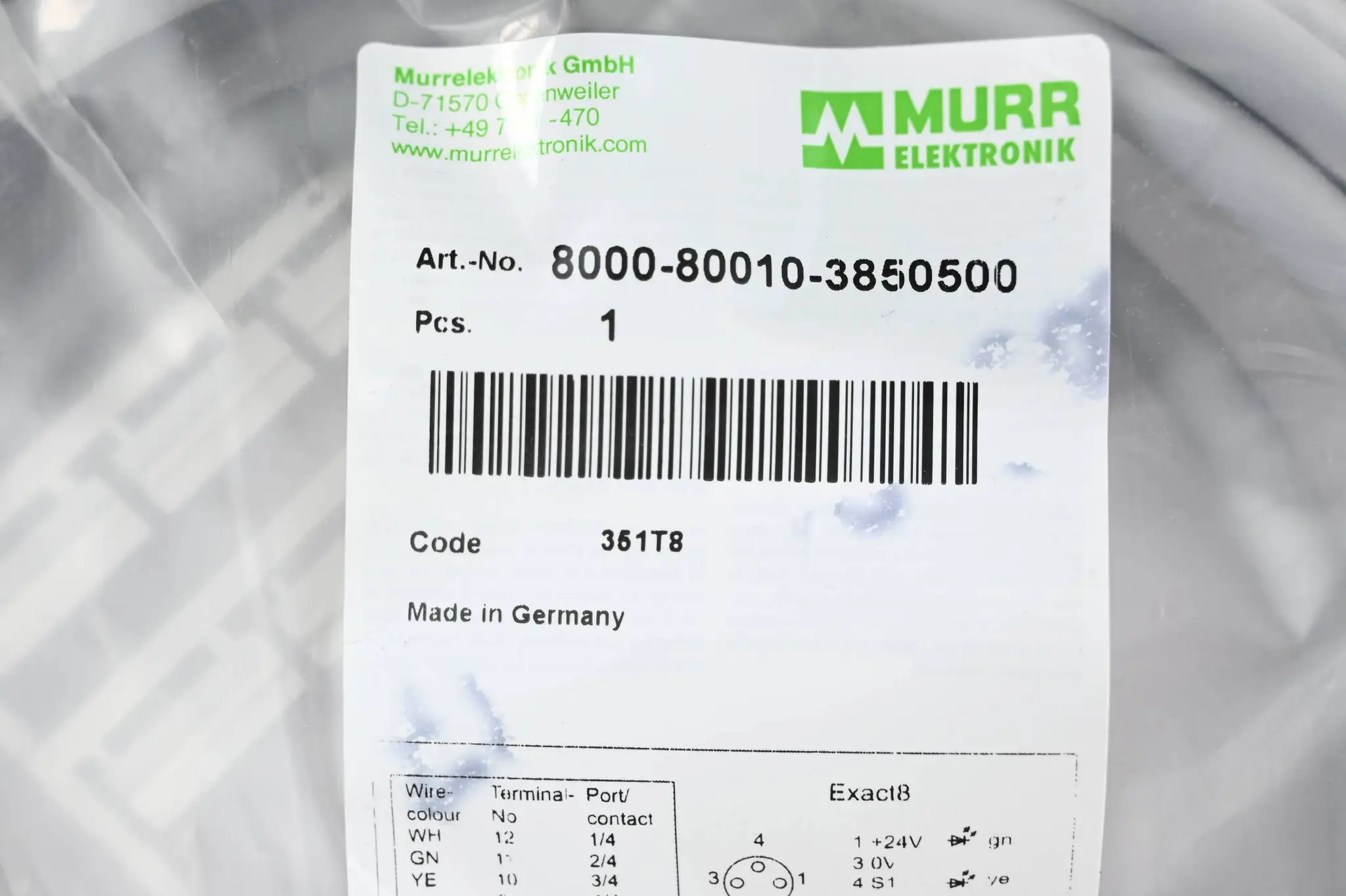 Produktfoto 1 von Murr Elektronik Verteiler 8000-80010-3850500