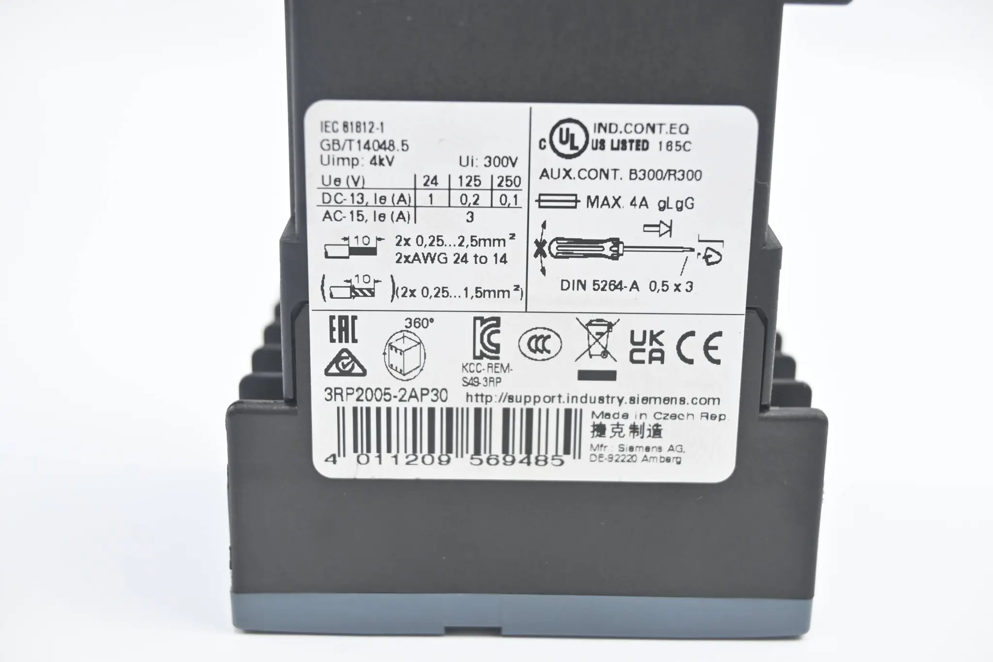 Produktfoto 1 von Siemens Sirius Zeitrelais 3RP2005-2AP30 ( 3RP2 005-2AP30 )
