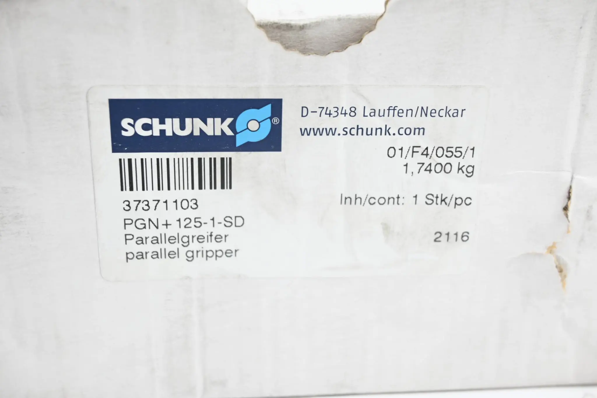 Produktfoto 1 von Schunk 2-Finger-Universal-Parallelgreifer PGN+125-1-SD ( 37371103 )