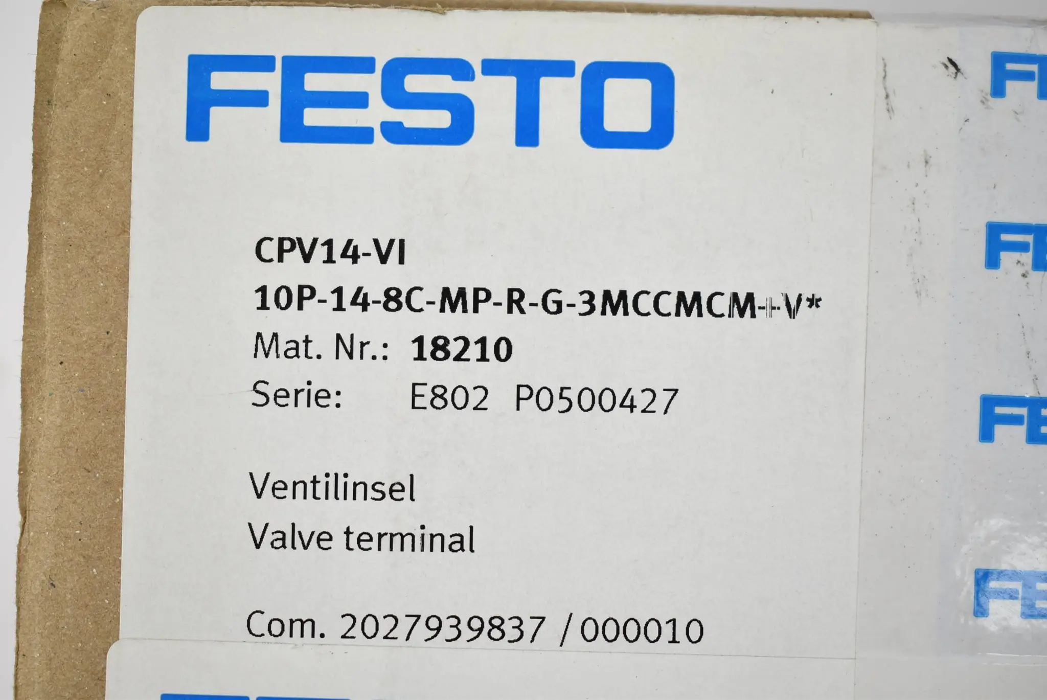 Produktfoto 1 von Festo Ventilinsel CPV14-VI 10P-14-8C-MP-R-G-3MCCMCMC+V ( 18210 )