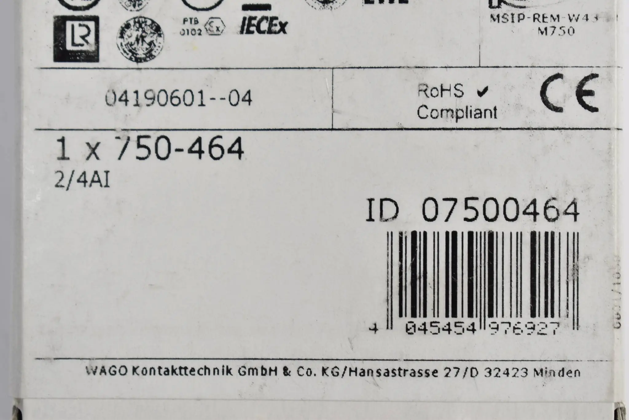 Produktfoto 1 von Wago 2/4-Kanal-Analogeingang Widerstandsmessung, einstellbar 750-464