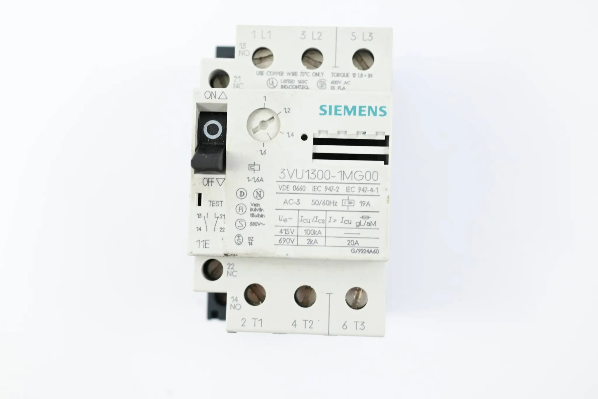 Produktfoto 1 von Siemens Leistungsschalter 3VU1300-1MG00 ( 3VU1 300-1MG00 )