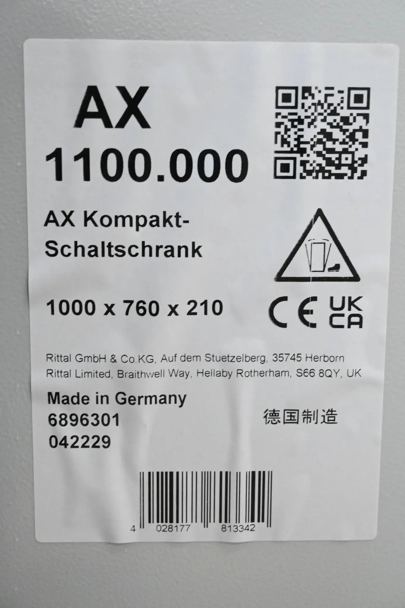 Produktfoto 1 von Rittal Kompakt Schaltschrank AX 1100.000 ( AX1100000 )
