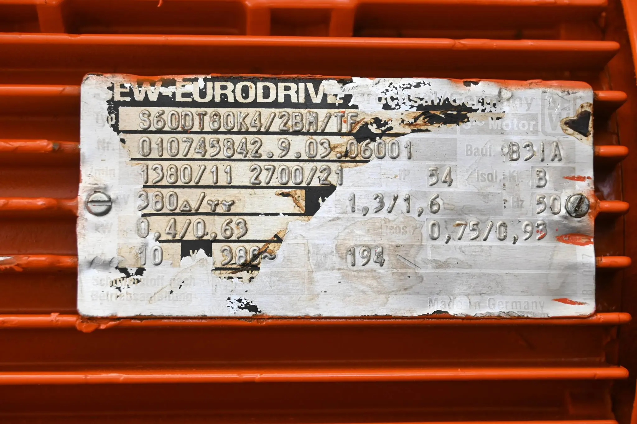 Produktfoto 1 von SEW Eurodrive Getriebemotor S60DT80K4/2BM/TF ( S60 DT80K4/2BM/TF )