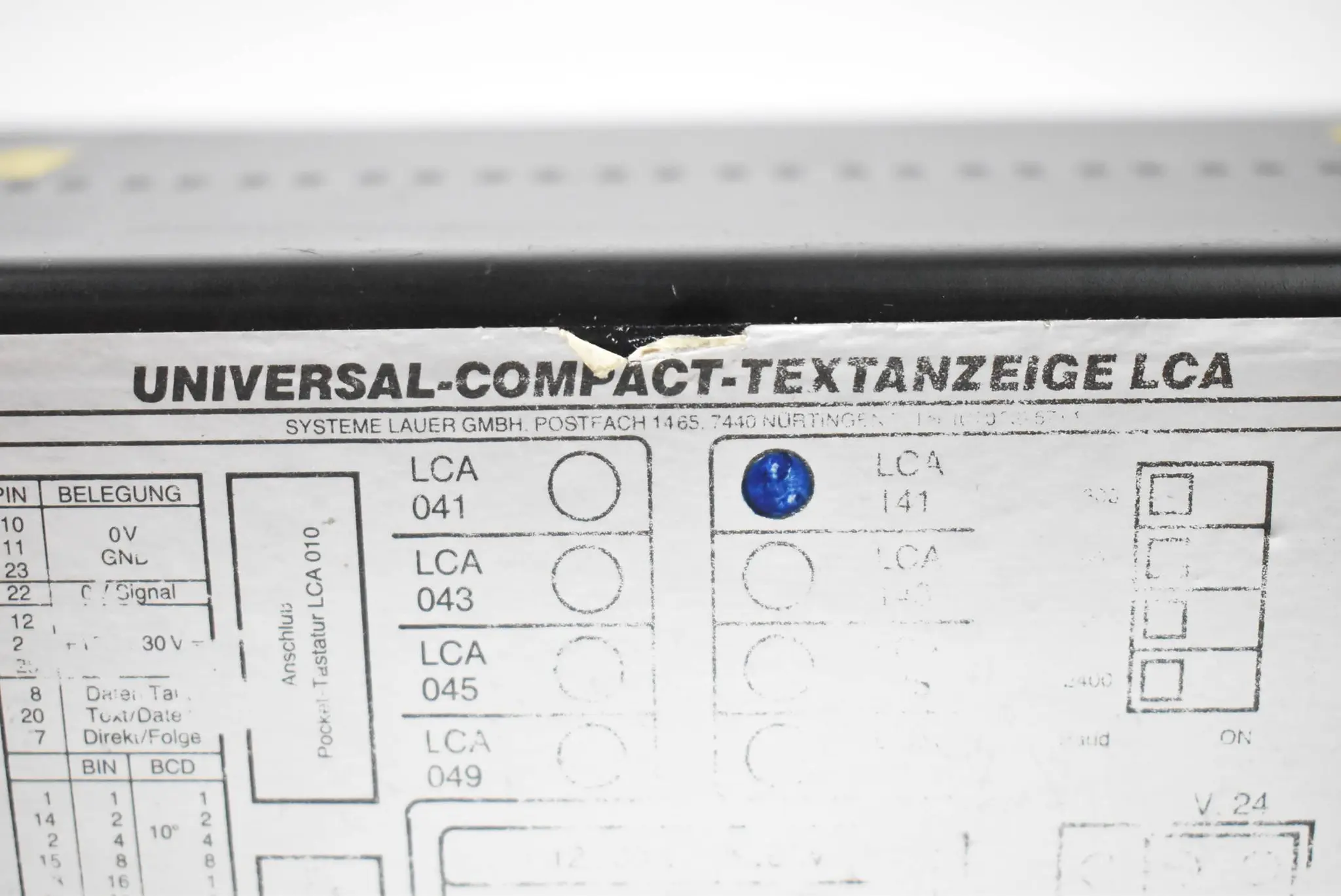 Produktfoto 1 von Systeme Lauer Universal-Compact-Textanzeige LCA 141