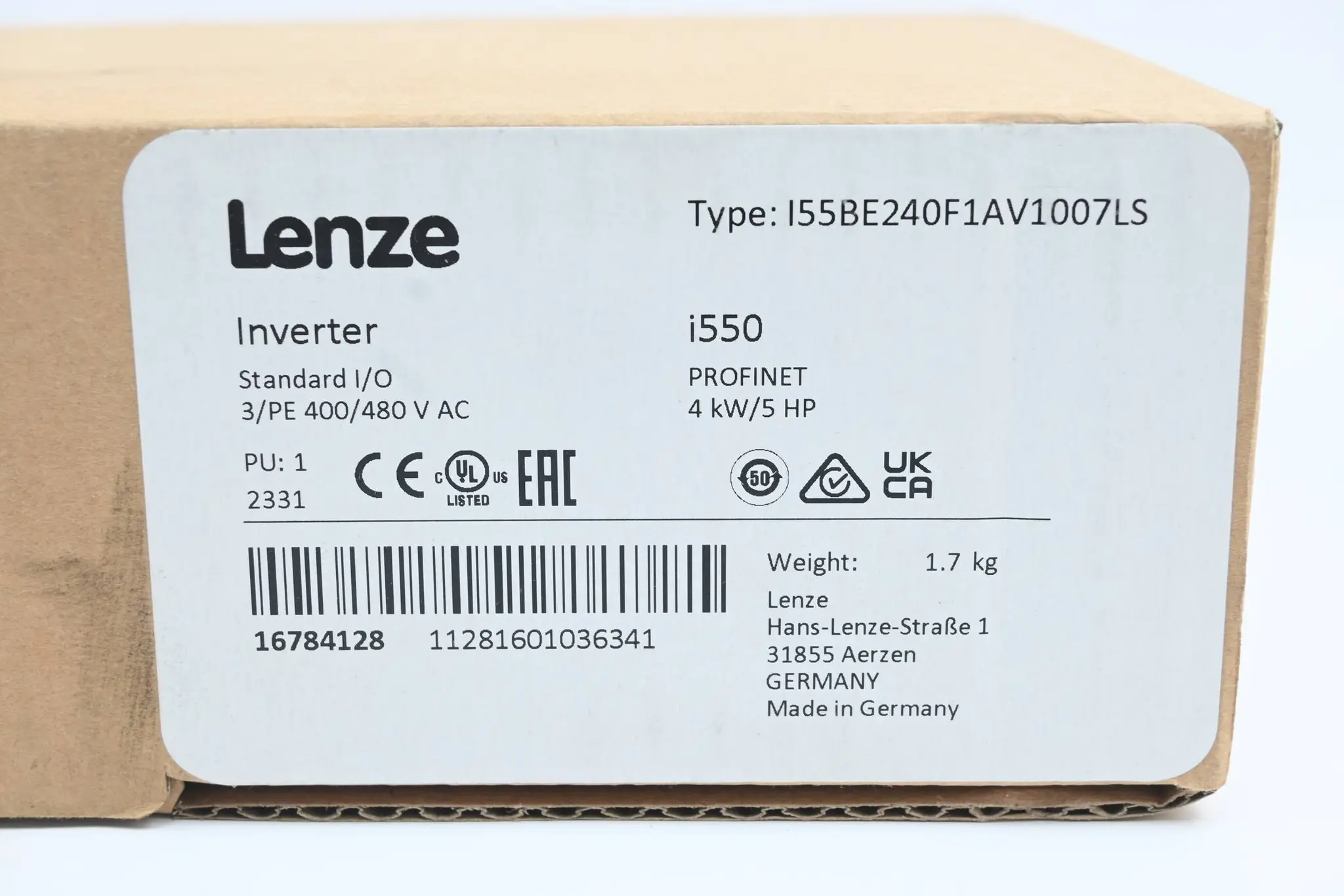 Produktfoto 1 von Lenze Frequenzumrichter i550 I55BE240F1AV1007LS ( 16784128 )