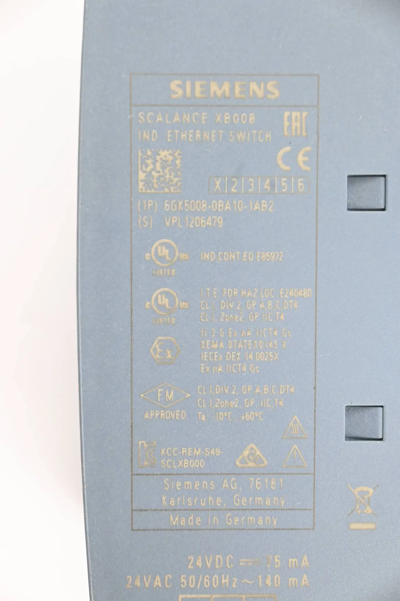 Produktfoto 1 von Siemens Simatic NET SCALANCE XB008 6GK5008-0BA10-1AB2 ( 6KG5 008-0BA10-1AB2 )