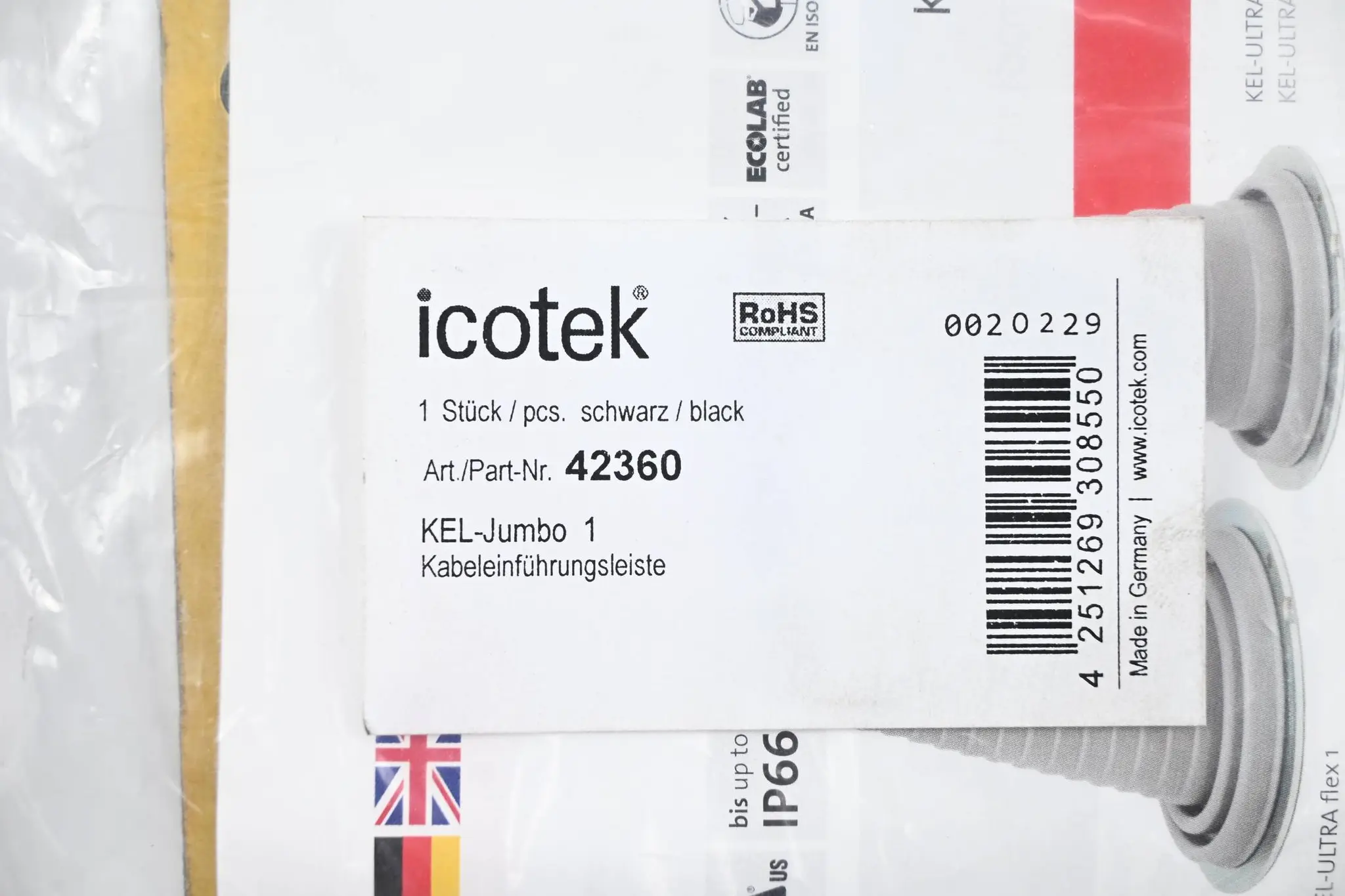Produktfoto 1 von Icotek Kabeldurchführungstülle KEL-Jumbo 1 ( 42360 )