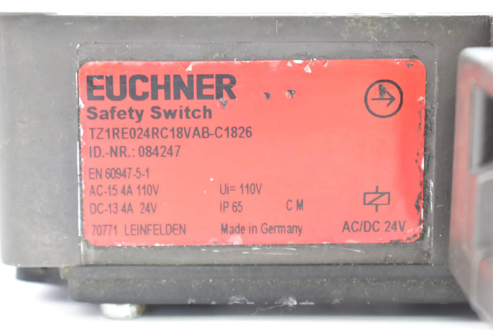 Produktfoto 1 von Euchner Sicherheitsschalter AC/DC 24V TZ1RE024RC18VAB-C1826 ( 084247 )