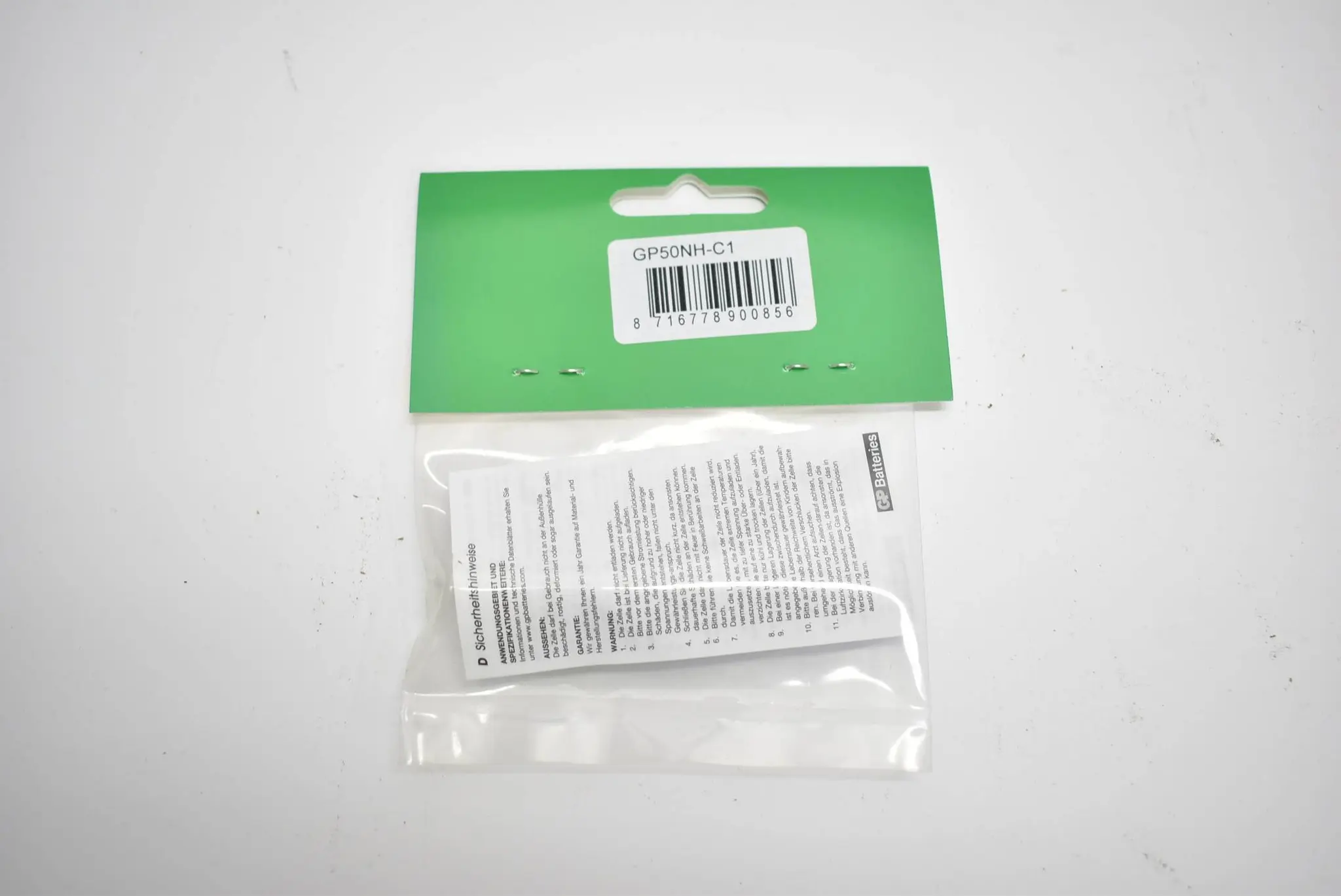 Produktfoto 1 von GP Batteries Indutrial Series 50 NH 1.2V min. 500mAh GP50NH-C1