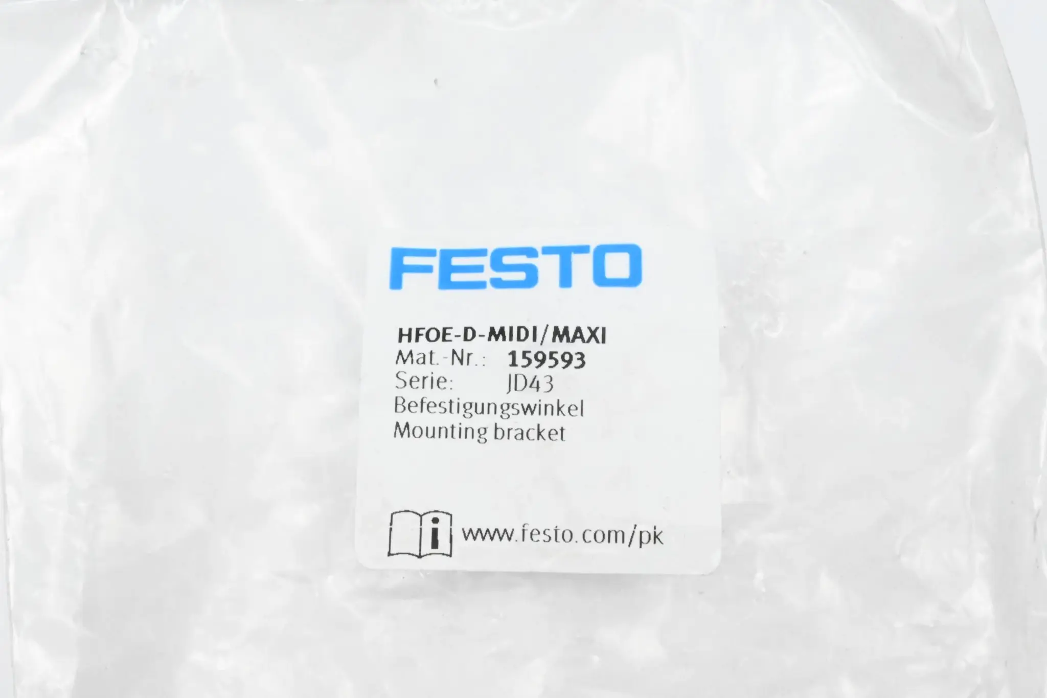 Produktfoto 1 von Festo Befestigungswinkel HFOE-D-MIDI/MAXI ( 159593 )