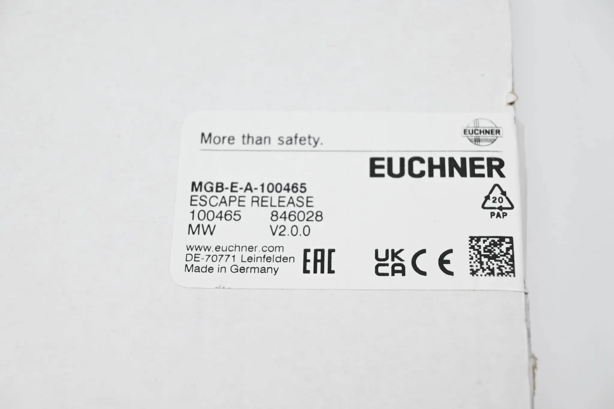 Produktfoto 1 von Euchner Fluchtentriegelung MGB-E-A-100465 ( 100465 )