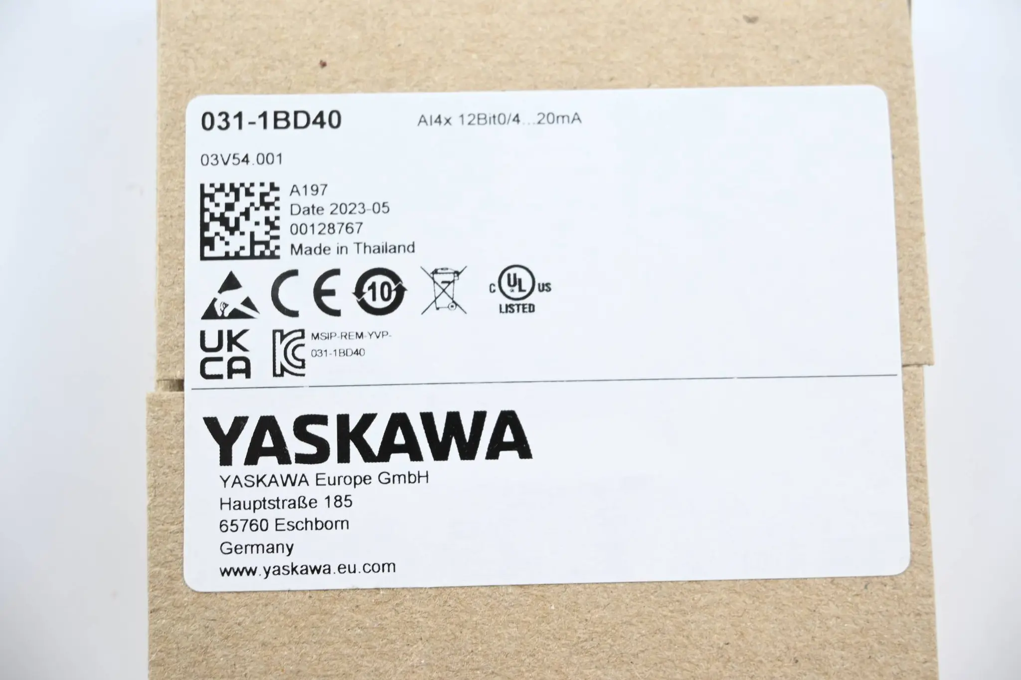 Produktfoto 1 von Yaskawa Analoge Eingabe 031-1BD40