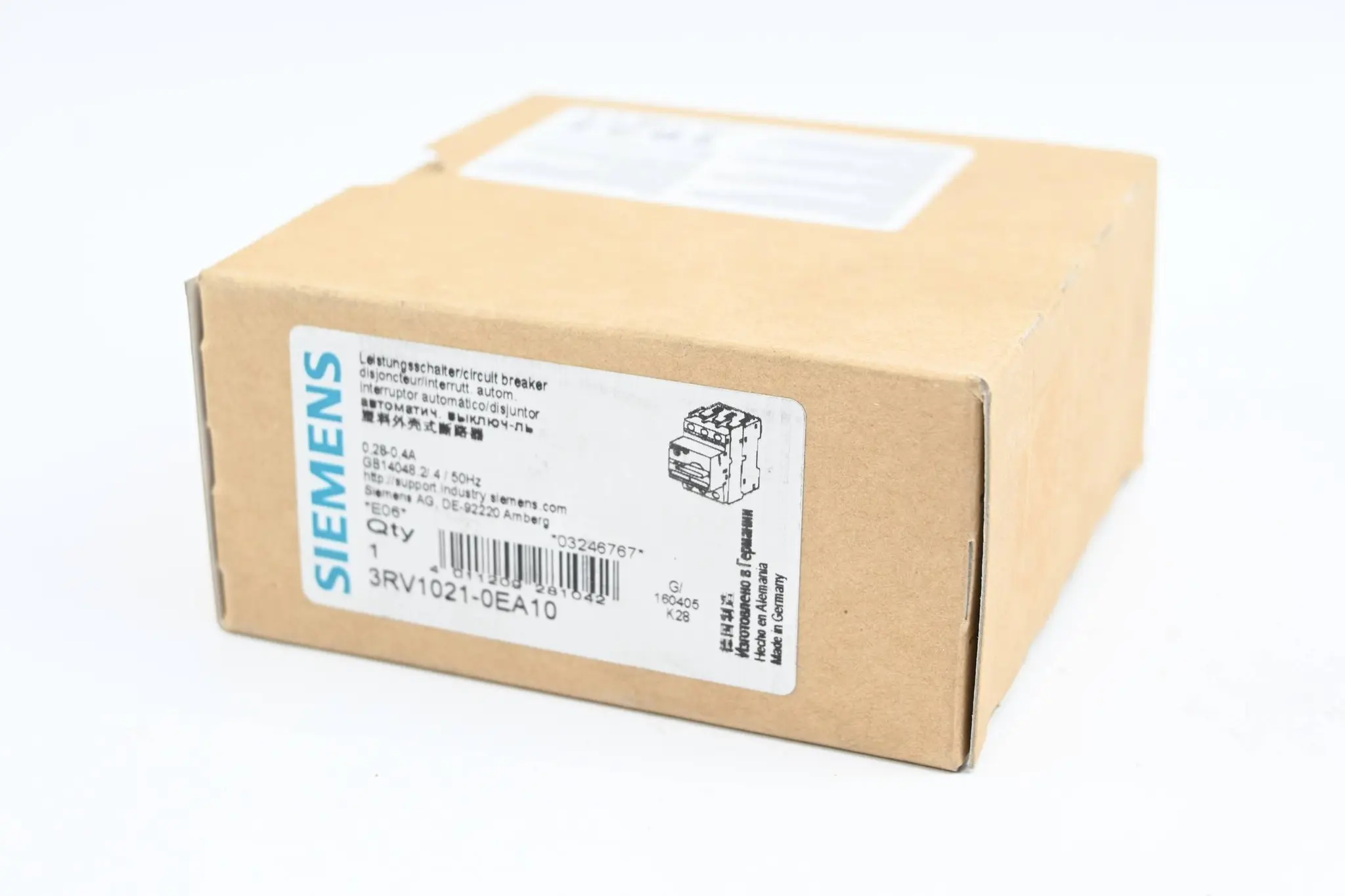 Produktfoto 1 von Siemens Sirius Leistungsschalter 3RV1021-0EA10 ( 3RV1 021-0EA10 )