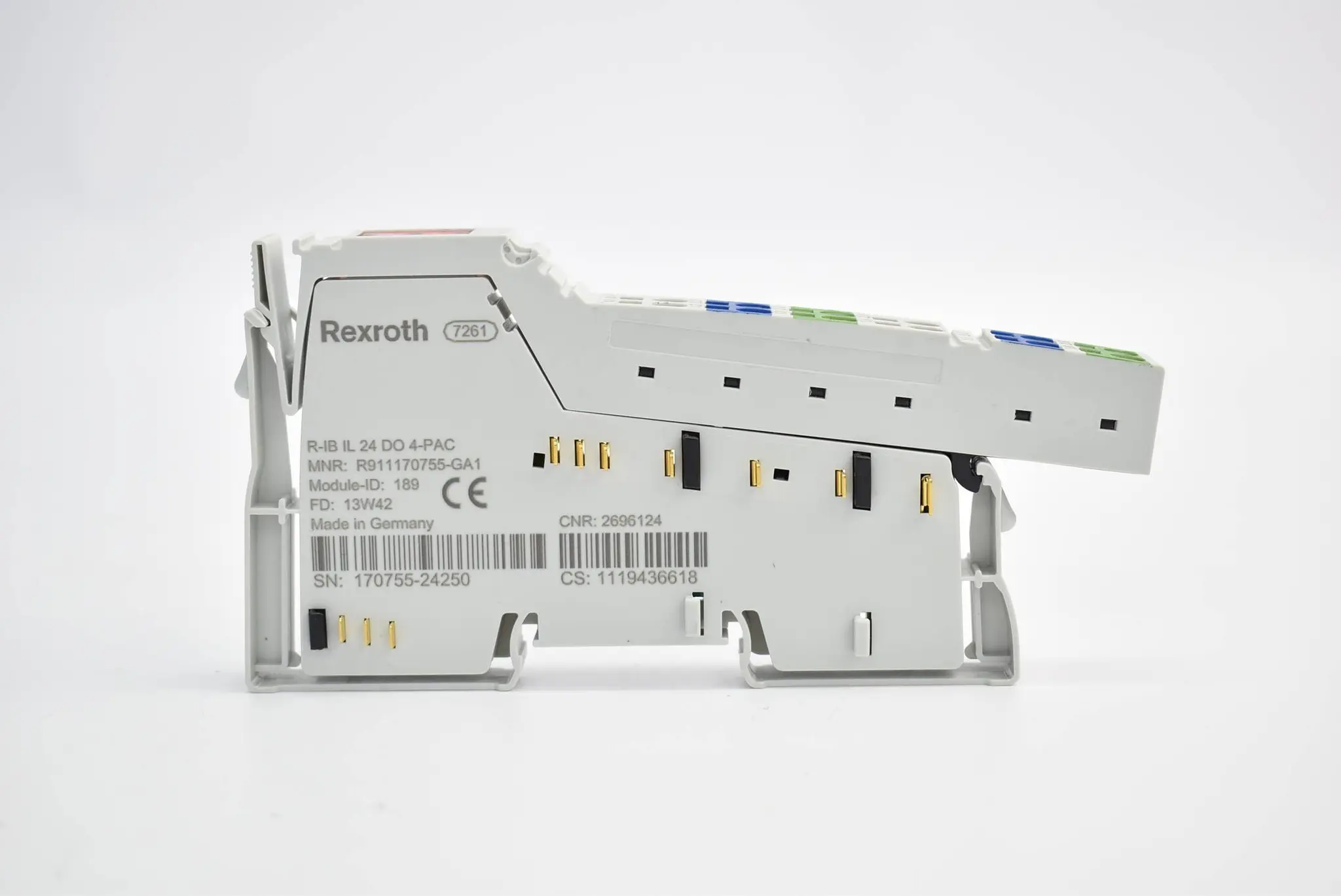 Produktfoto 1 von Rexroth Inline Eingangsklemme R-IB IL 24 DO 4-PAC ( R911170755-GA1 )