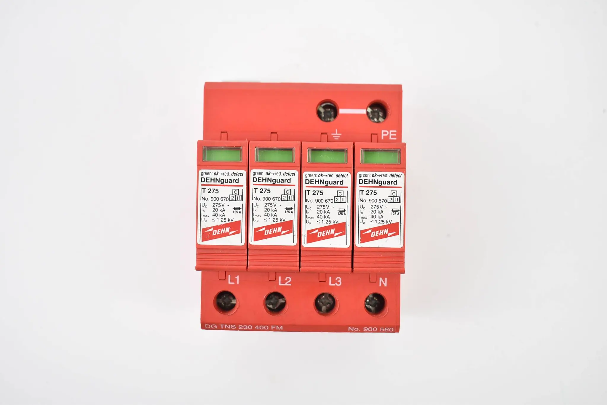Produktfoto 1 von Dehn Überspannungsableiter DG TNS 230 400 FM ( 900560 ) inkl. 4 x 900670