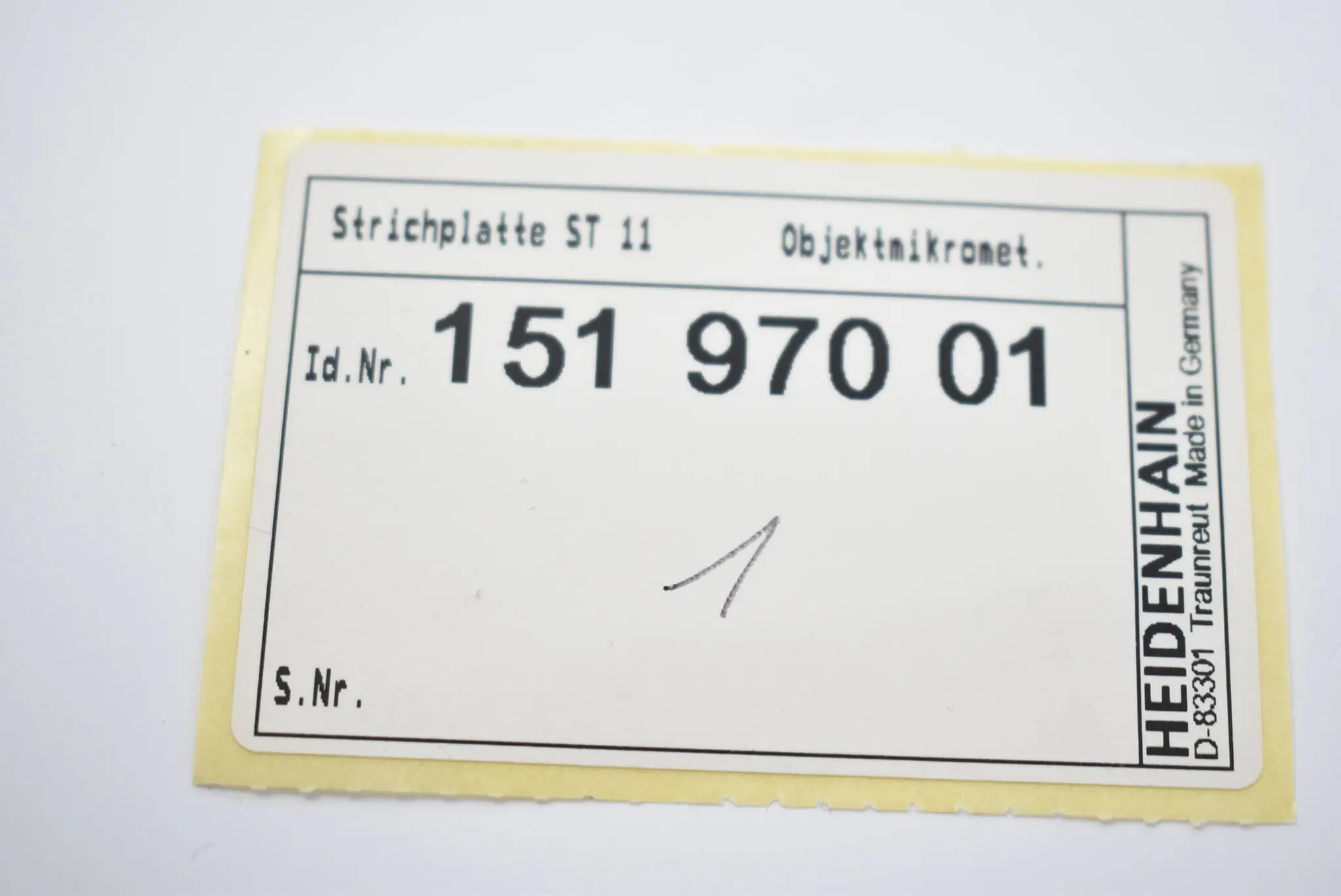 Produktfoto 1 von Heidenhain Strichplatte ST 11 ( 15197001 )