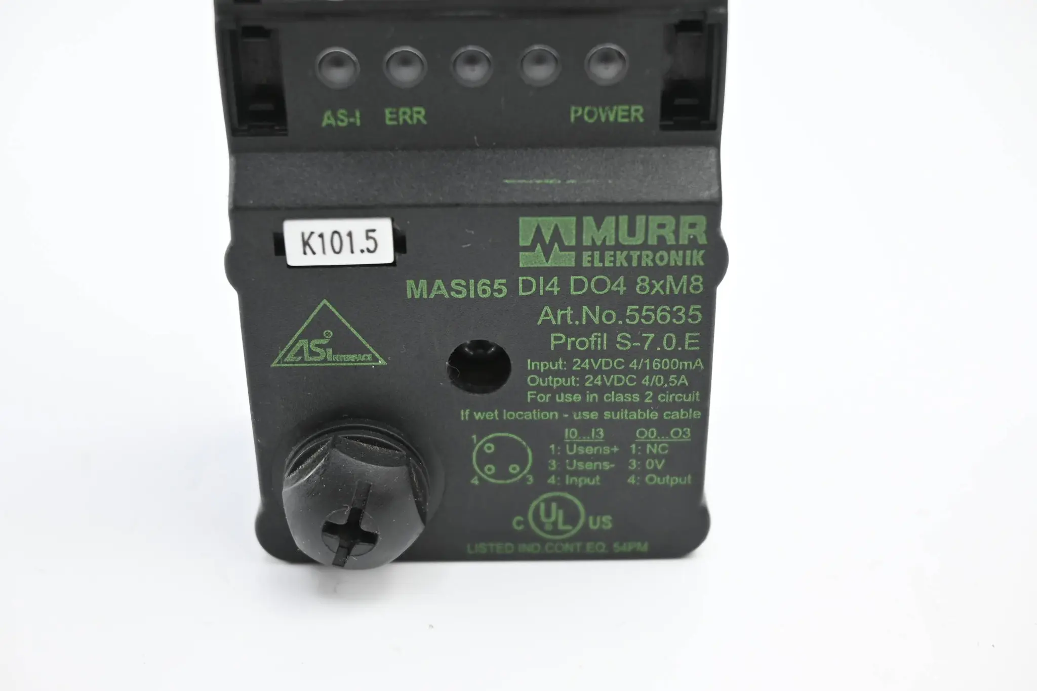 Produktfoto 1 von Murr Elektronik Erweiterungsmodul MASI65 DI4 DO4 8xM8 ( 55635 )