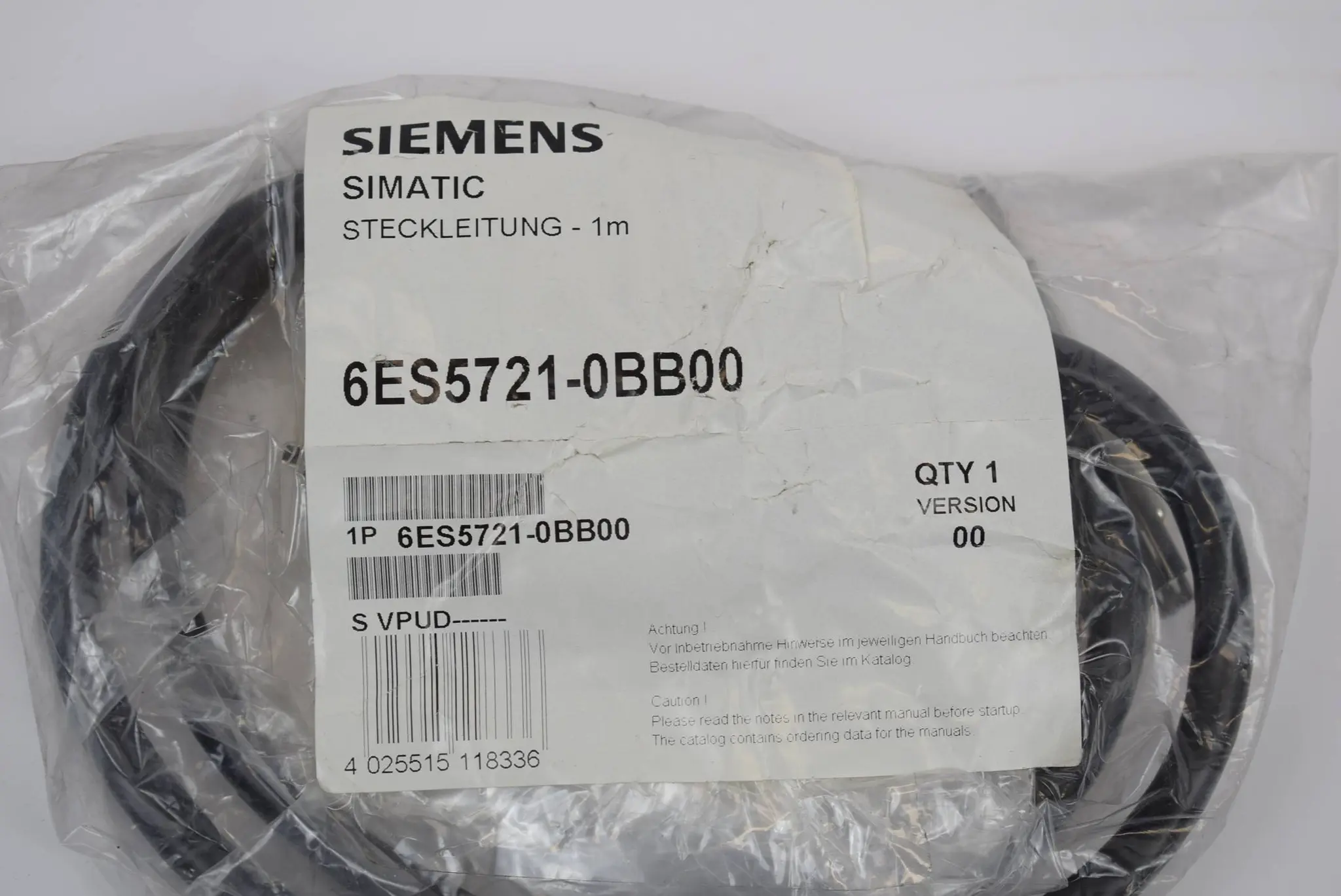 Produktfoto 1 von Siemens simatic Steckleitung 1m 6ES5 721-0BB00 ( 6ES5721-0BB00 )
