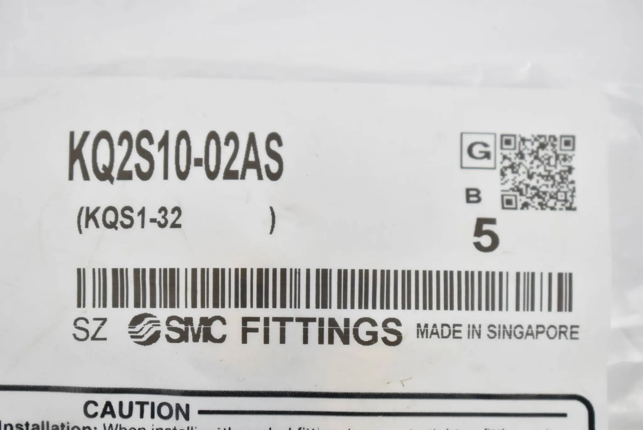 Produktfoto 1 von SMC Steckanschluss gerader Gewindeadapter KQ2S10-02AS ( KQS1-32 ) VE 5 Stück