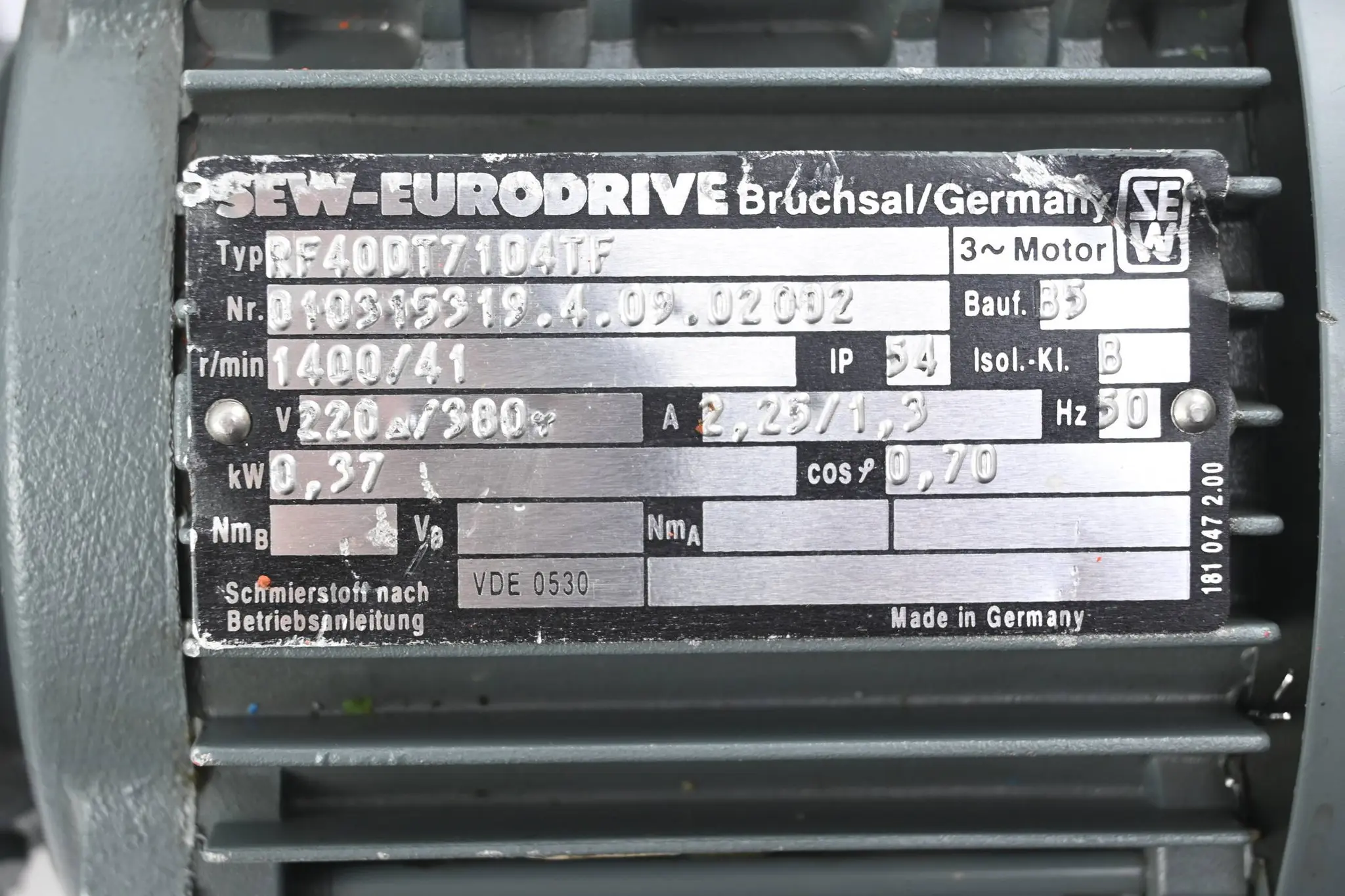Produktfoto 1 von SEW Eurodrive Getriebemotor RF40DT71D4TF ( RF40 DT71D4TF )