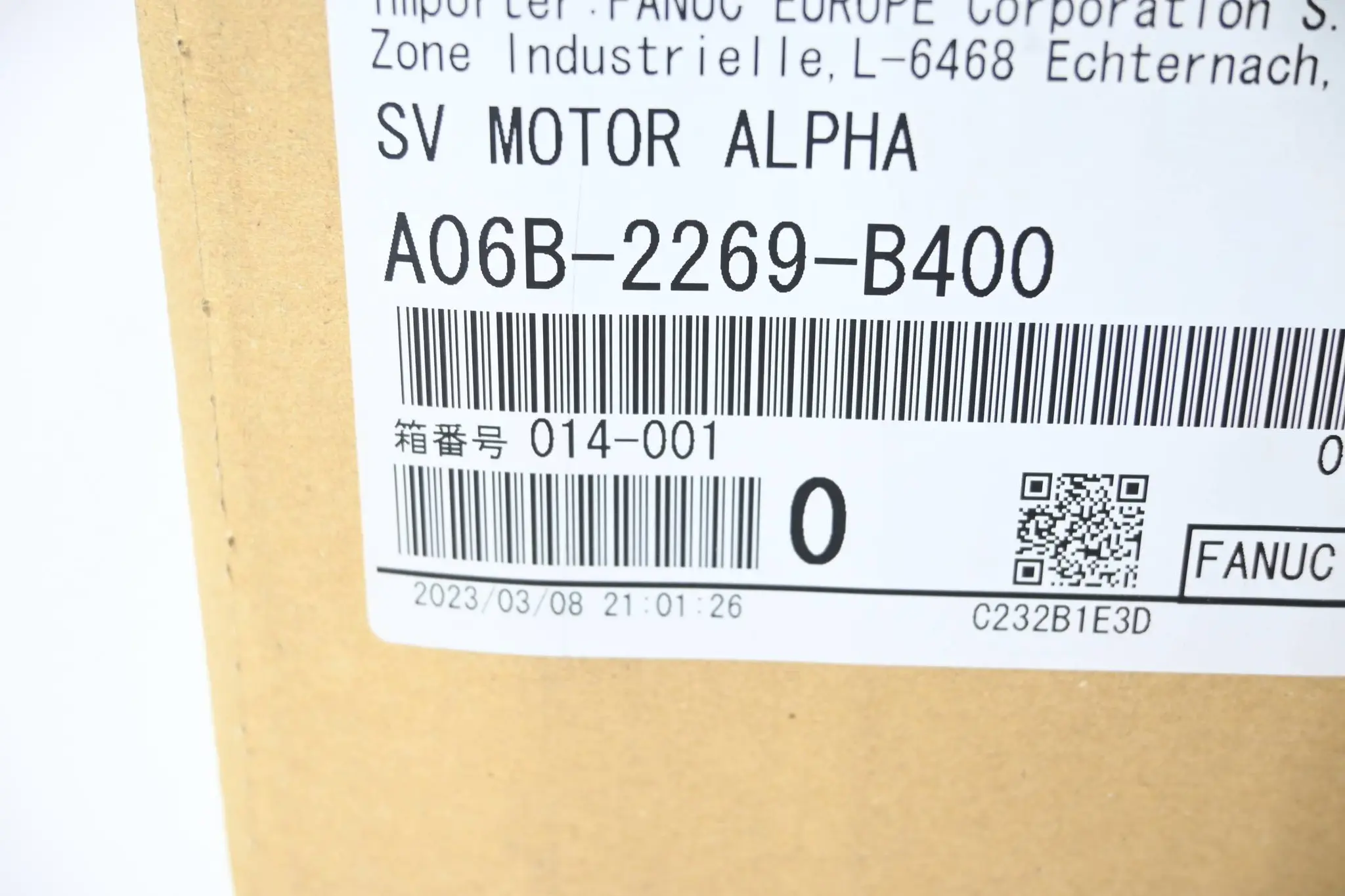 Produktfoto 1 von Fanuc Servo Motor A06B-2269-B400