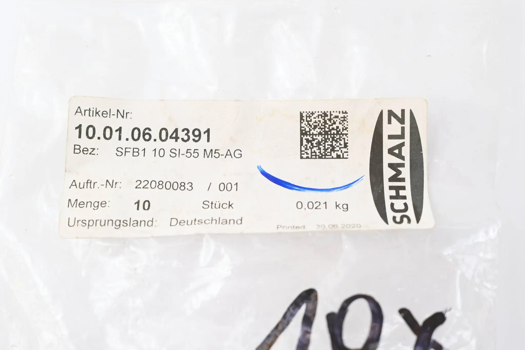 Produktfoto 1 von Schmalz Sauggreifer SFB1 10 SI-55 M5-AG ( 10.01.06.04391 ) 10 STÜCK