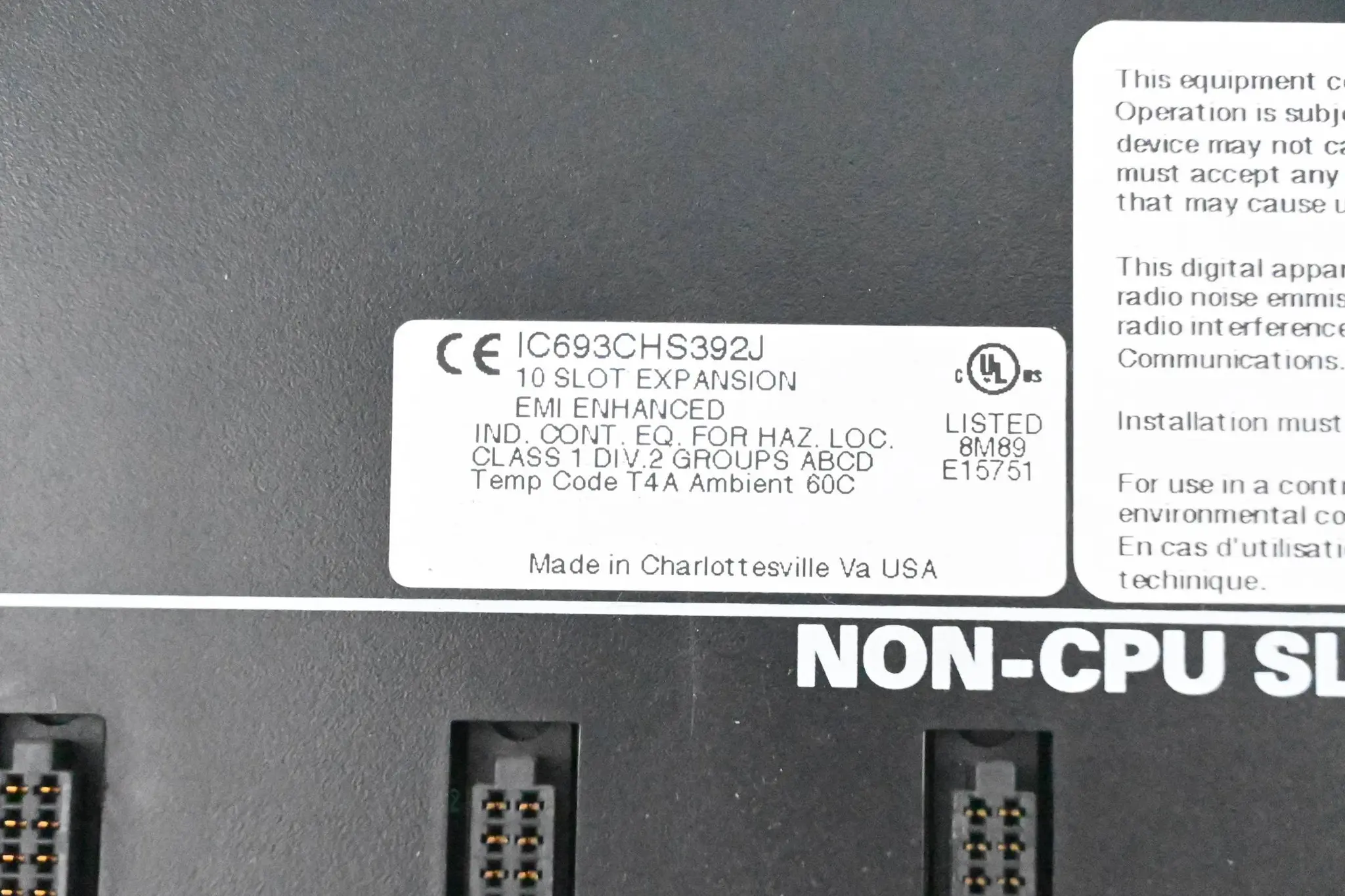 Produktfoto 1 von Fanuc Erweitungsrack IC693CHS392J