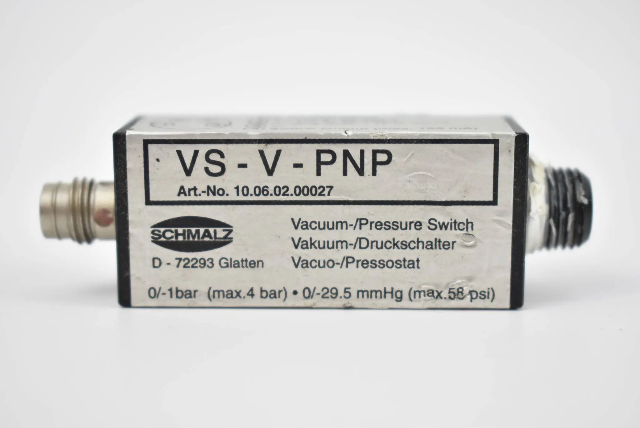 Produktfoto 1 von Schmalz Vakuum-/Druckschalter VS-V-PNP ( 10.06.02.00027 )