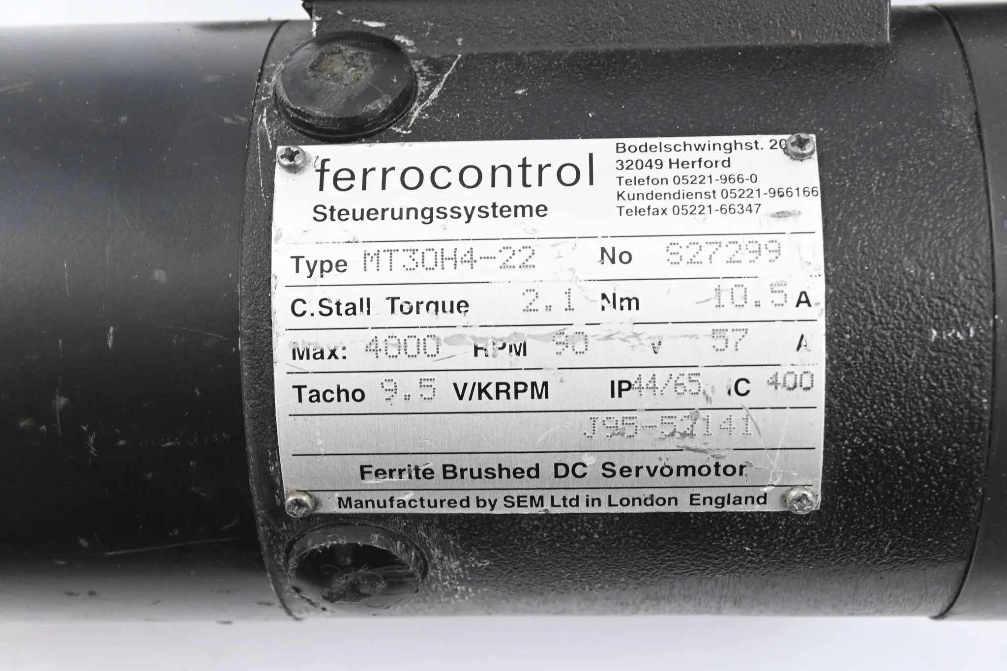 Produktfoto 1 von Ferrocontrol DC-Servomotor MT30H4-22 inkl. AG661-466100000045 ( 110033 )
