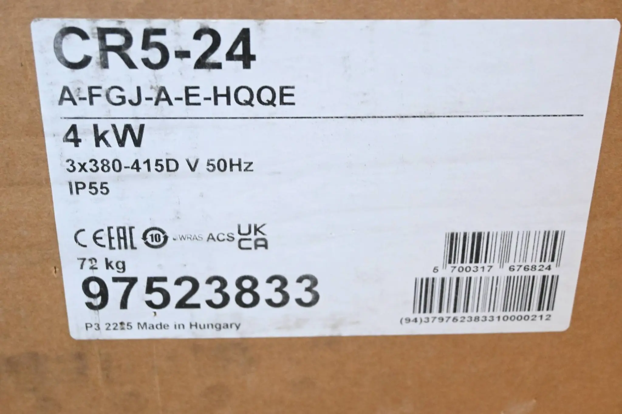 Produktfoto 1 von Grundfos Kreiselpumpe CR5-24 ( A-FGJ-A-E-HQQE ) 4kW