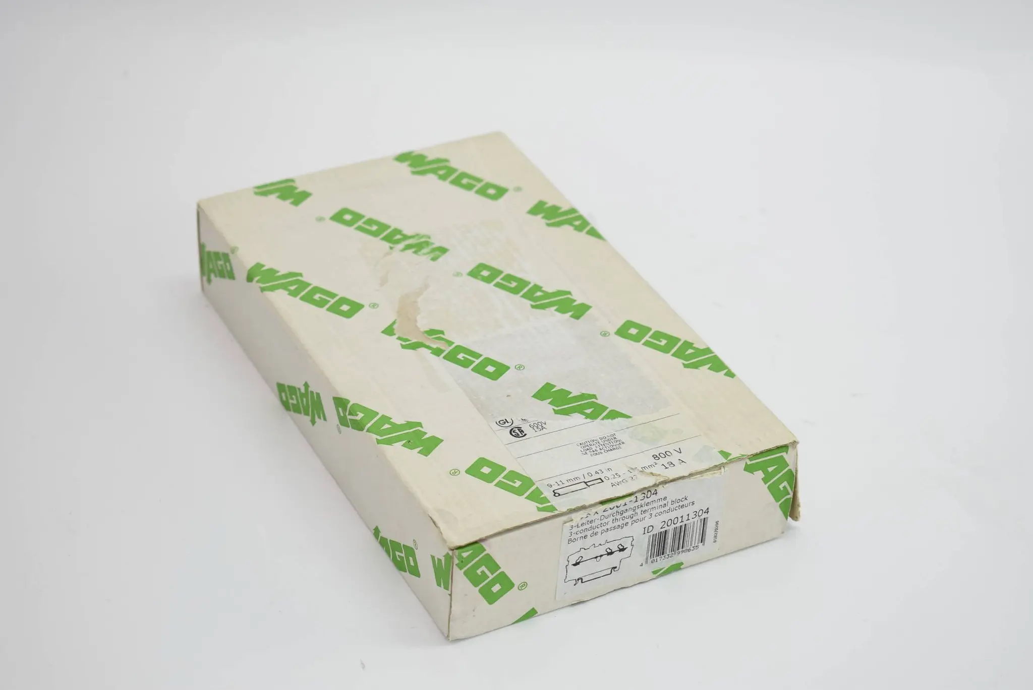 Produktfoto 1 von 83x Wago 3-Leiter-Durchgangsklemme 2001-1304 ( 20011304 )