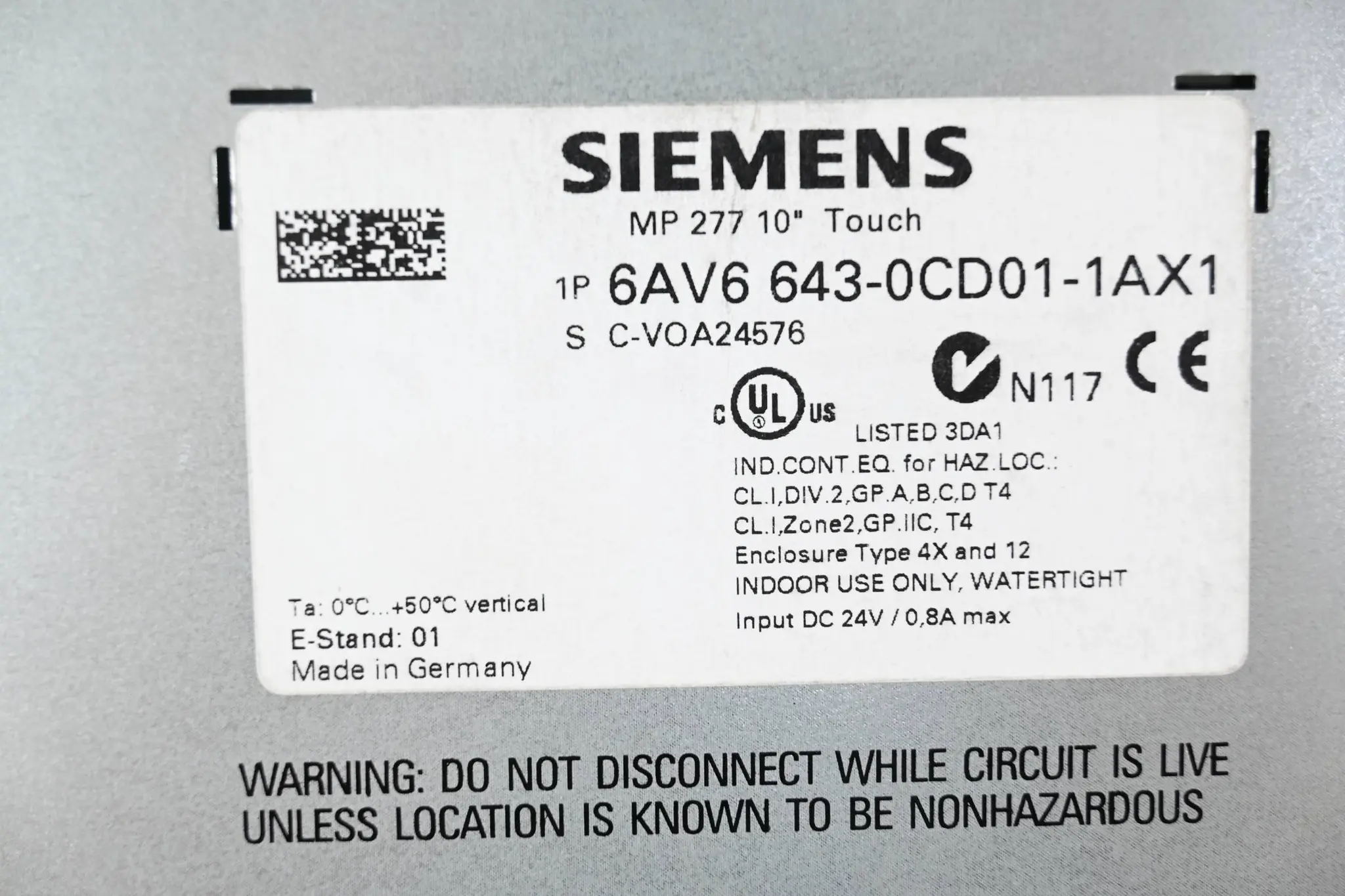 Produktfoto 1 von Generalüberholt Siemens Simatic MP277 10" Touch 6AV6643-0CD01-1AX1