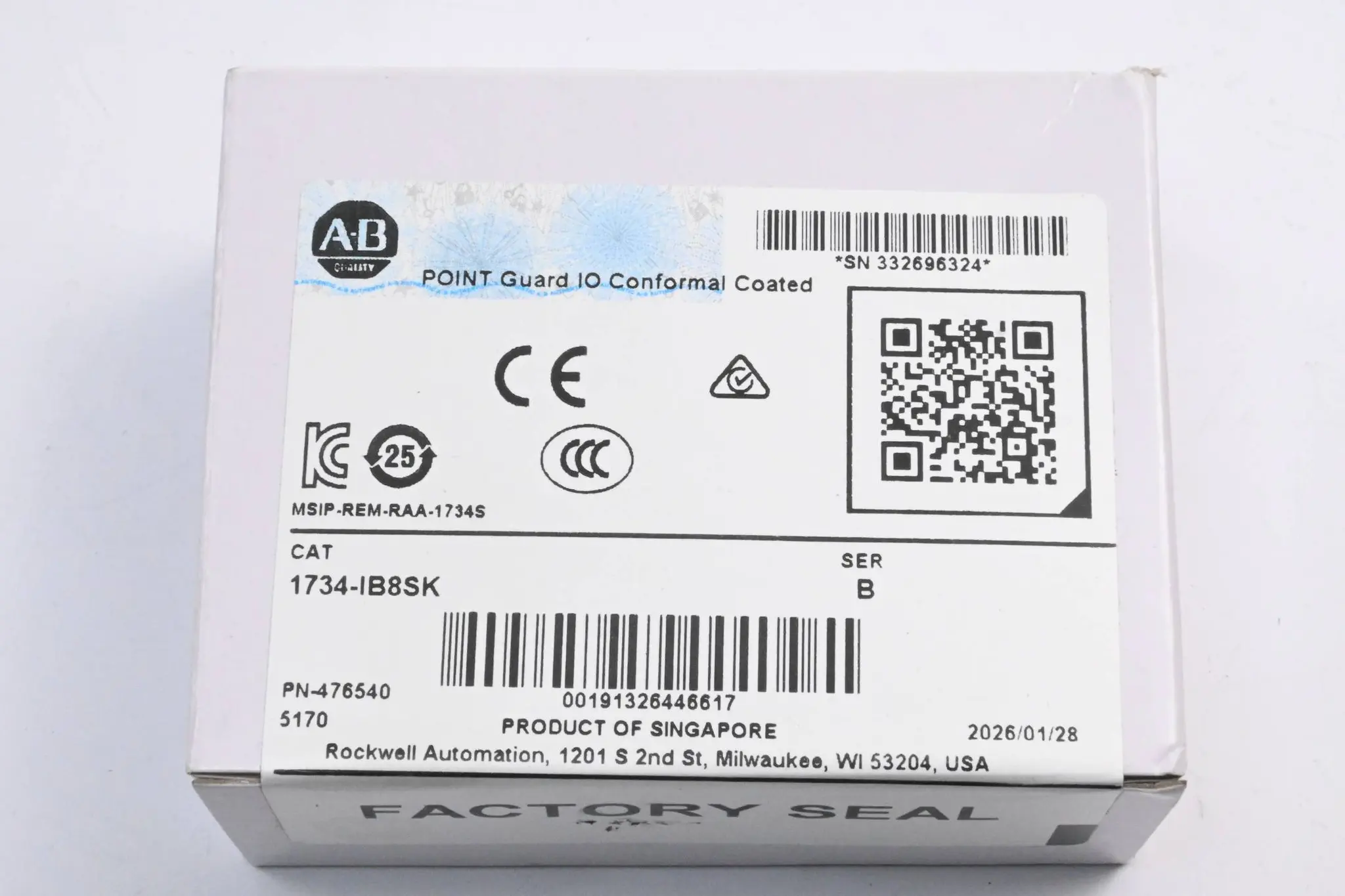 Produktfoto 1 von Allen-Bradley MSIP-REM-RAA-1734S ( 1734-IB8SK )