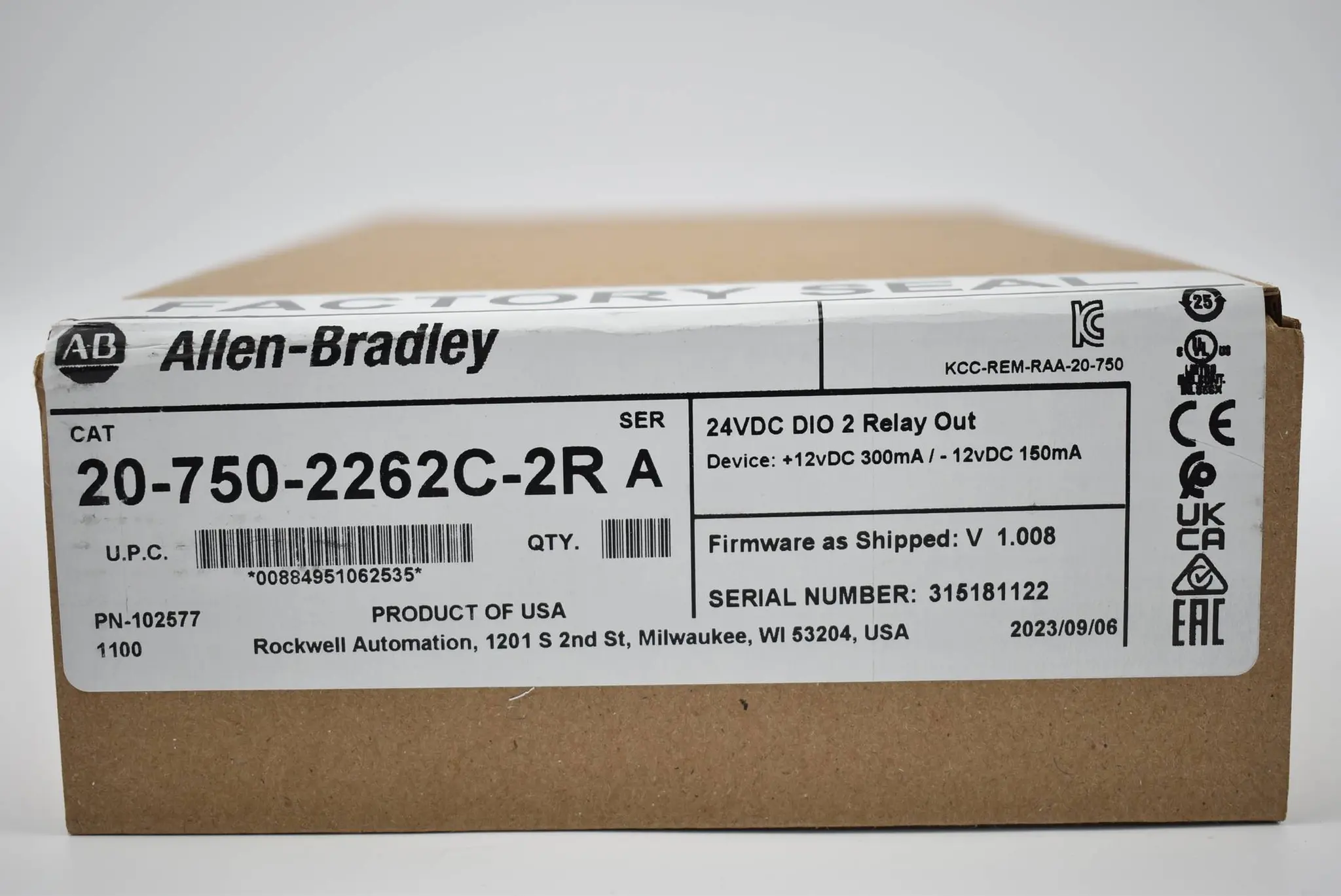 Produktfoto 1 von Allen-Bradley Karte 20-750-2262C-2R ( 102577 )